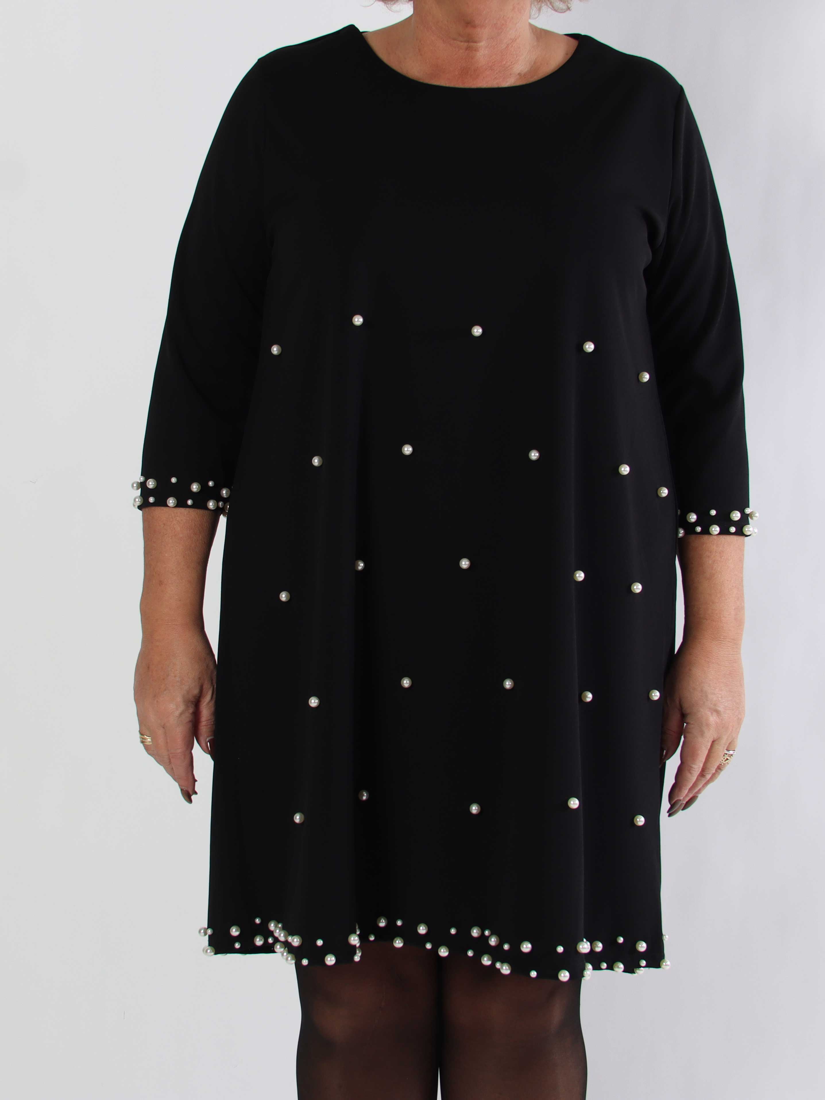 Obi - Klassisk plus size kjole med fine perler