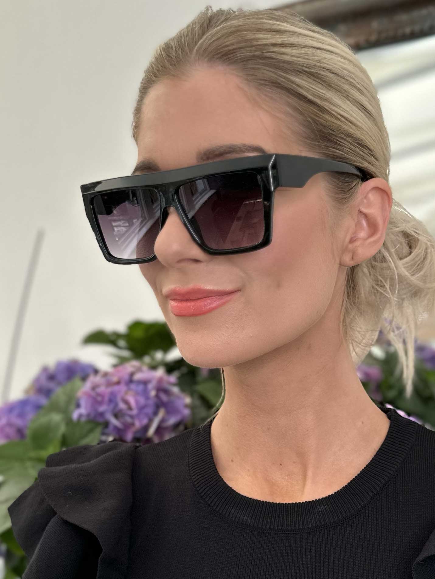 Odessa - Firkantede solbriller med flad top