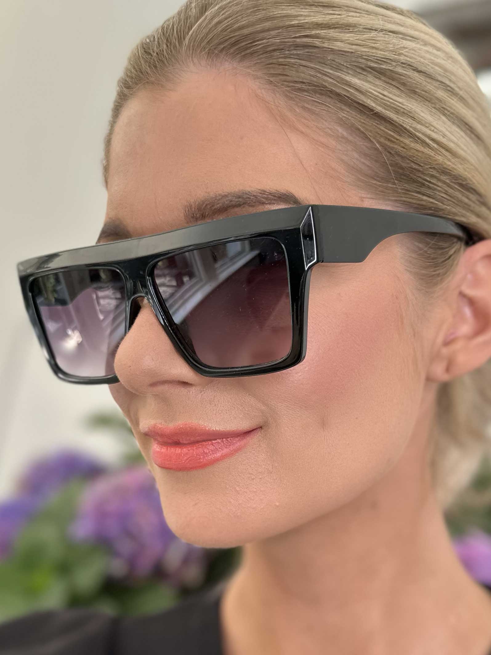 Odessa - Firkantede solbriller med flad top