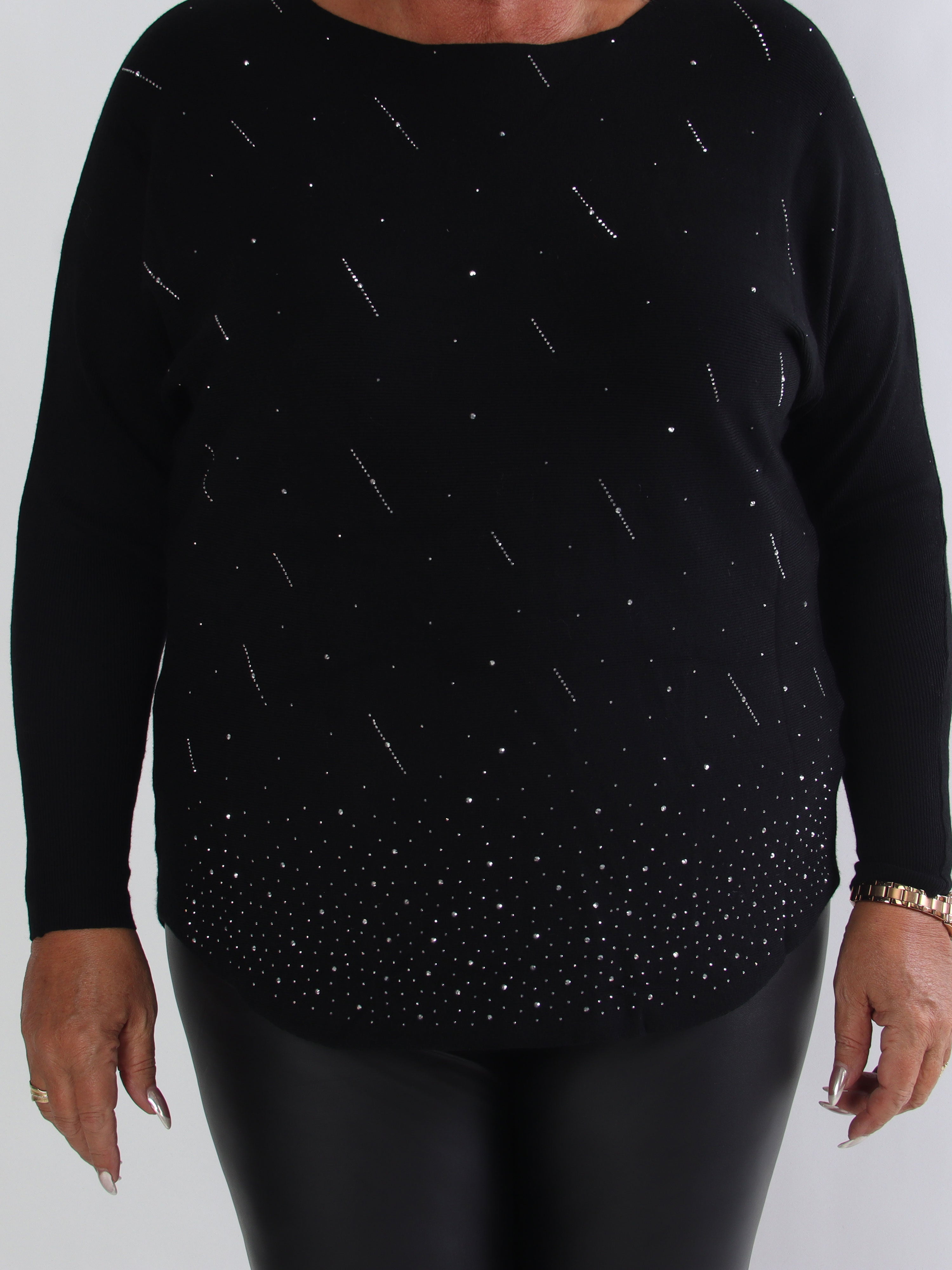 Orion - Blød strik med uld pyntet med fine similisten