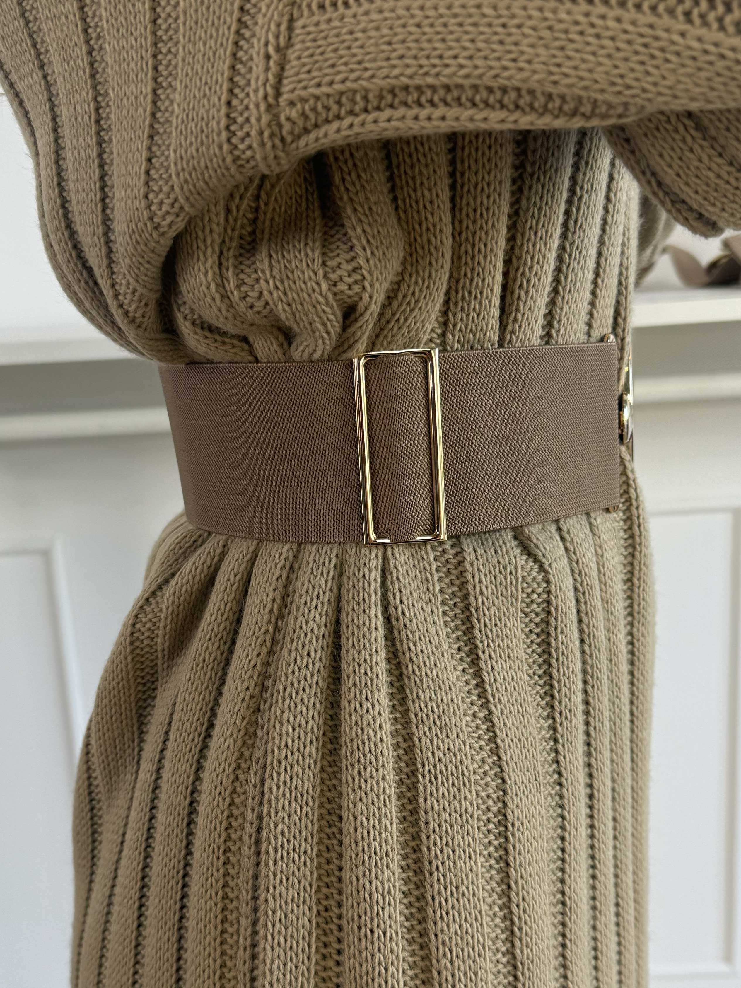 Oxana - Elastik taljebælte med guldspænde