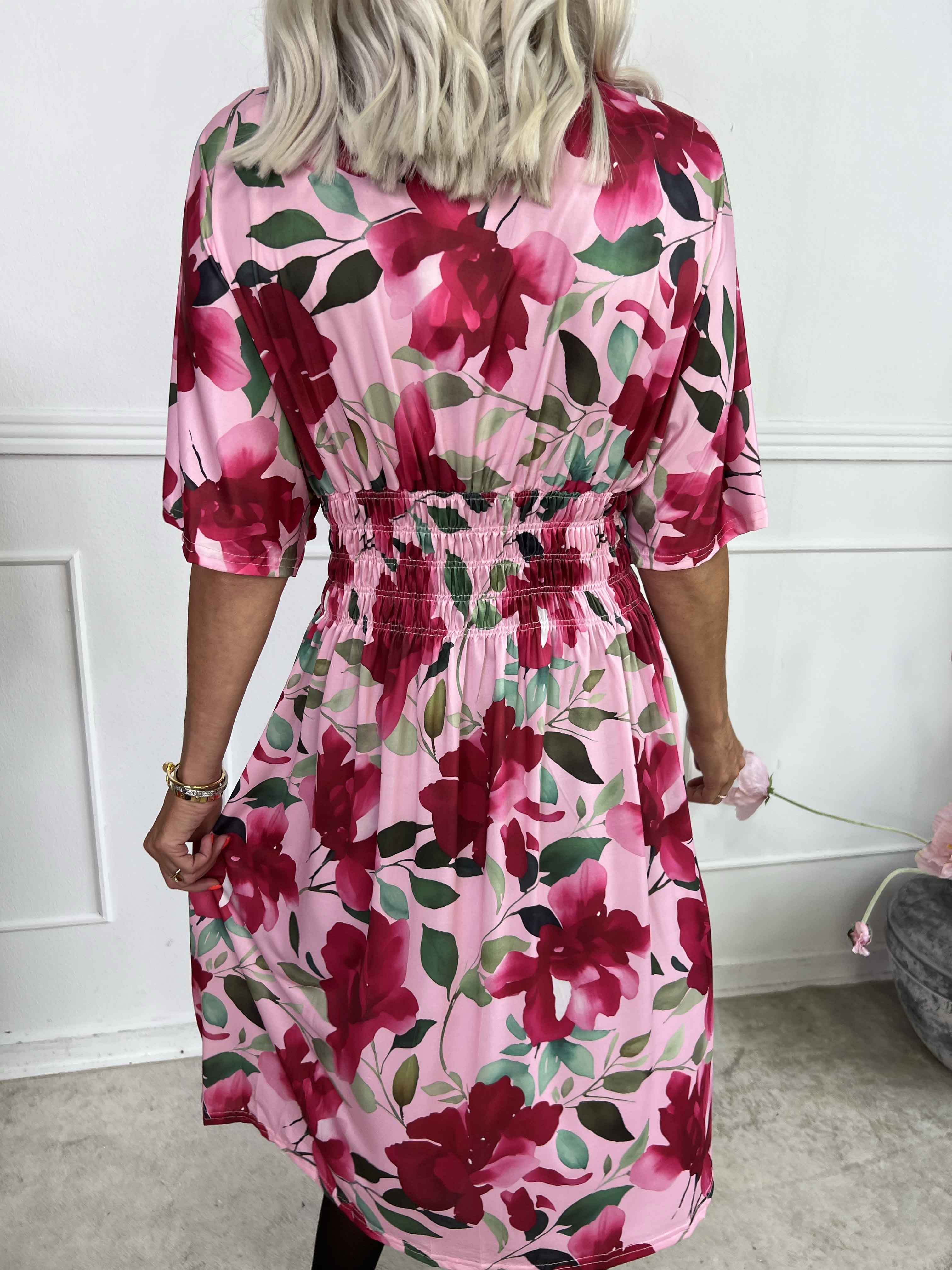 Pams Fiore Short - Kort elastisk kjole i blomsterprint