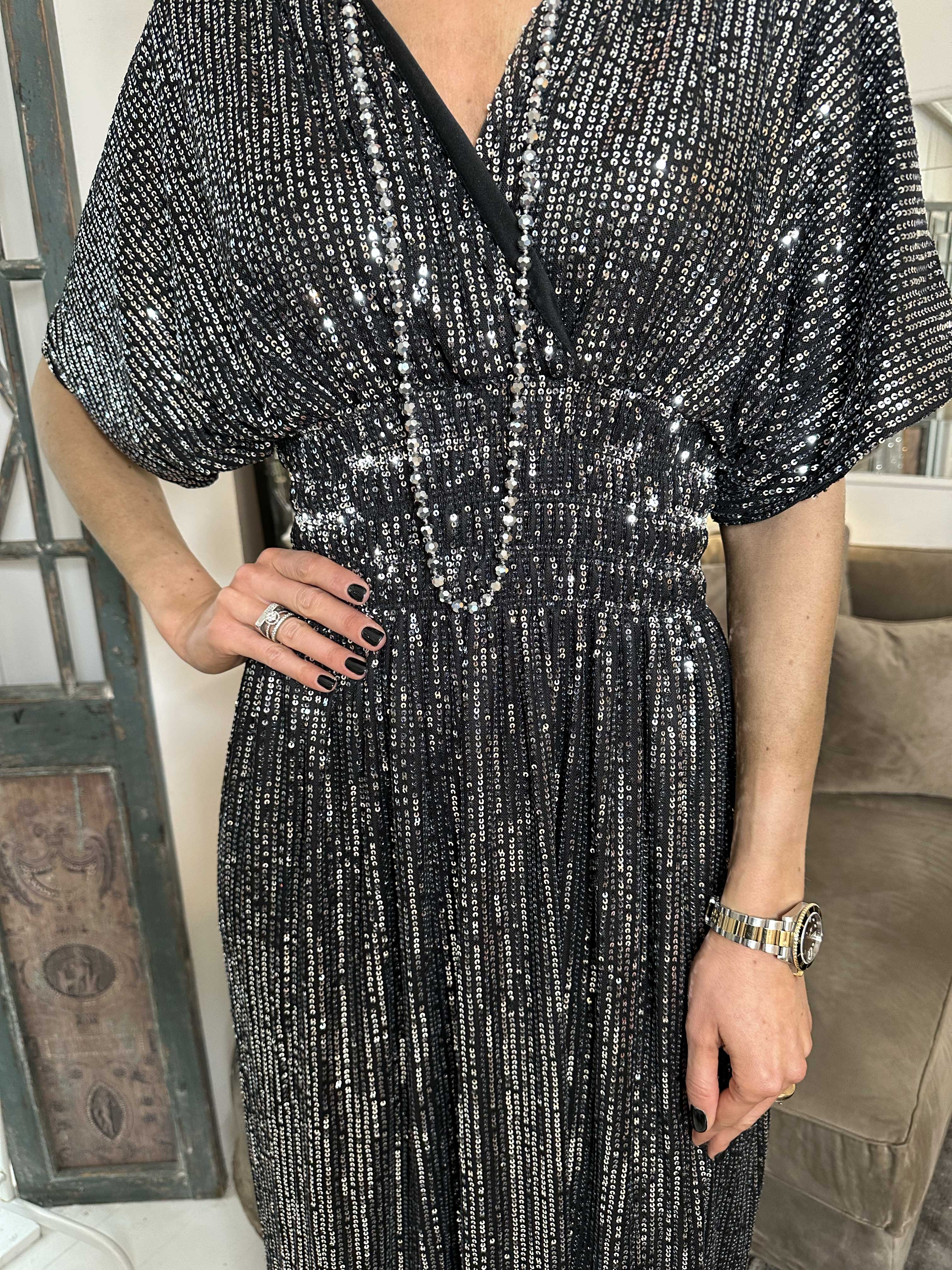 Pams Glitter - Lang smuk kjole med pailletter