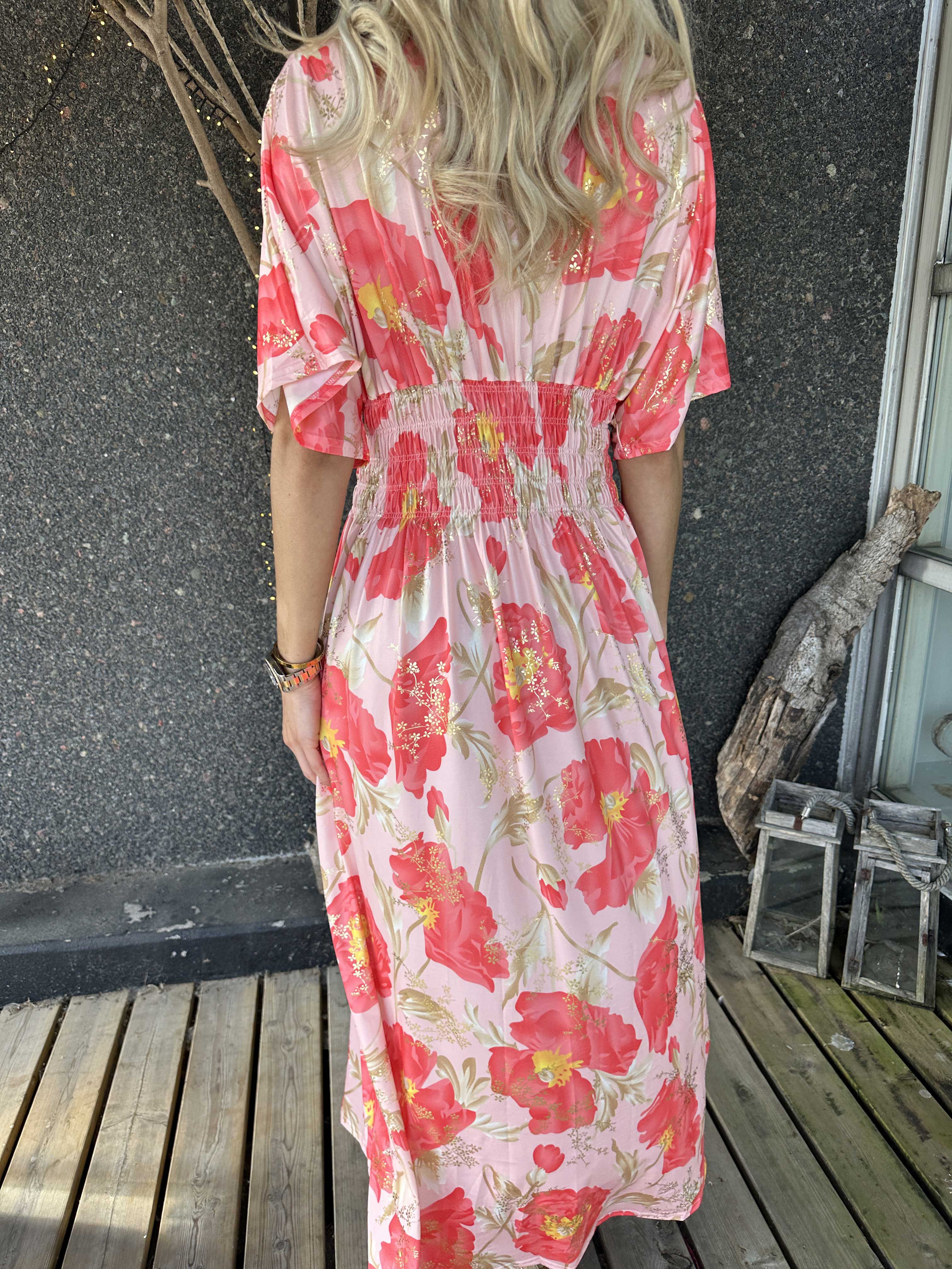 Pams Botanic - Elastisk kjole med blomstermotiver