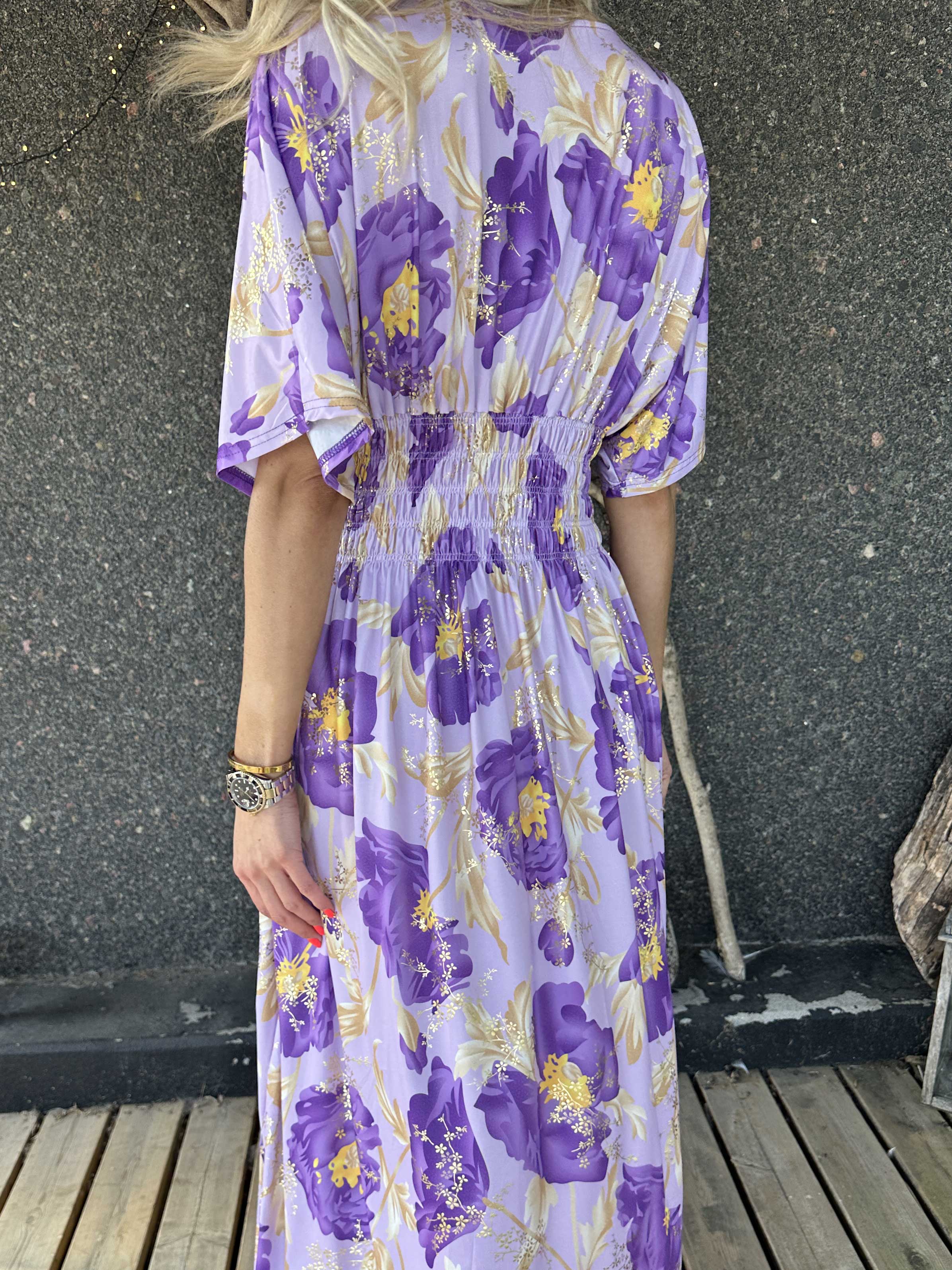 Pams Botanic - Elastisk kjole med blomstermotiver