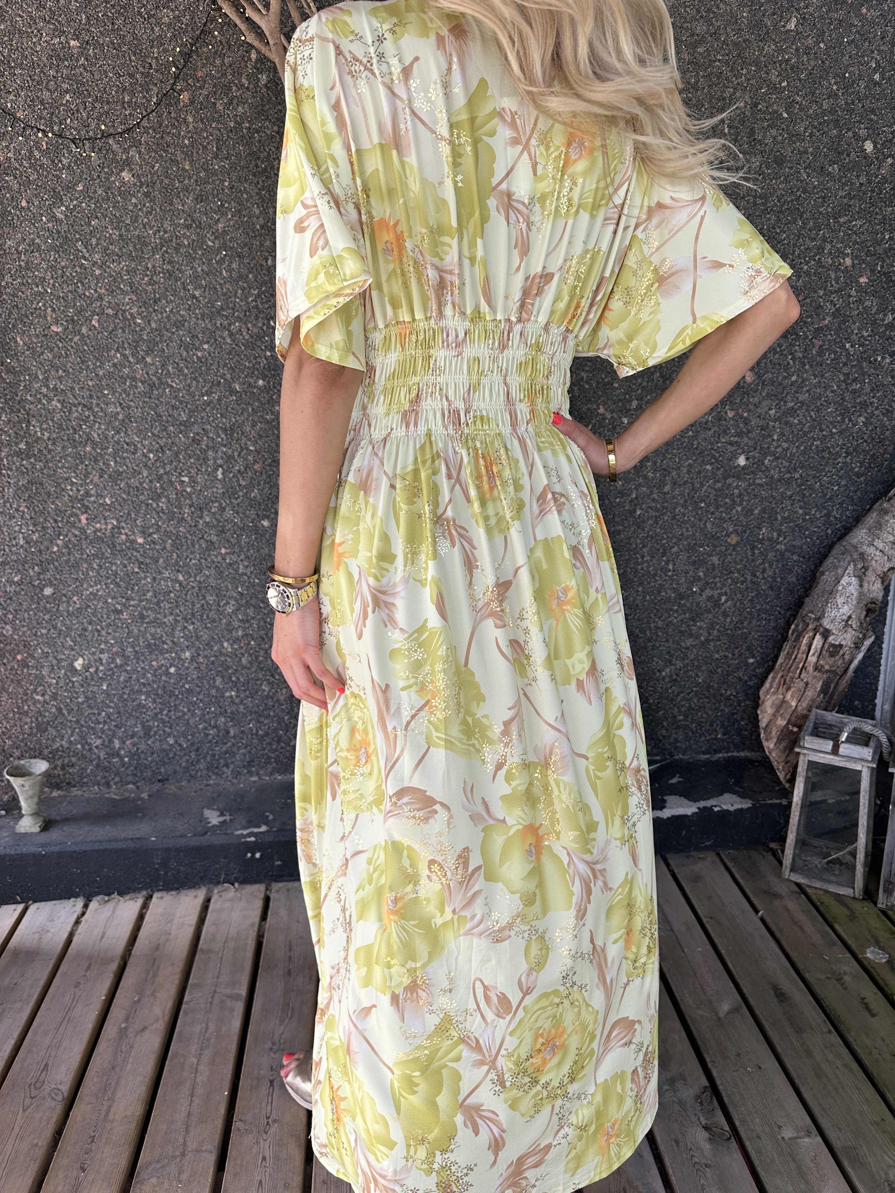 Pams Botanic - Elastisk kjole med blomstermotiver