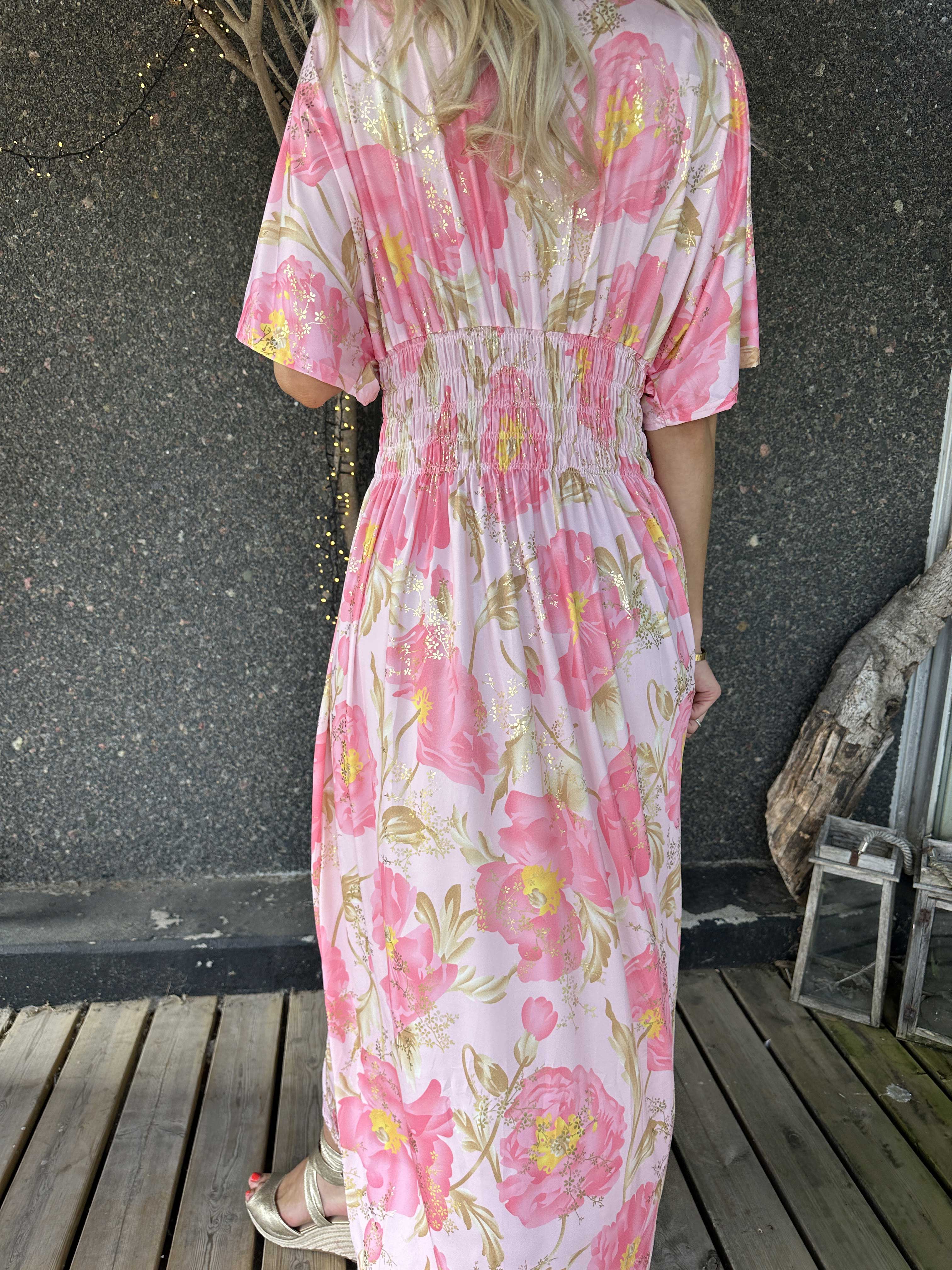 Pams Botanic - Elastisk kjole med blomstermotiver