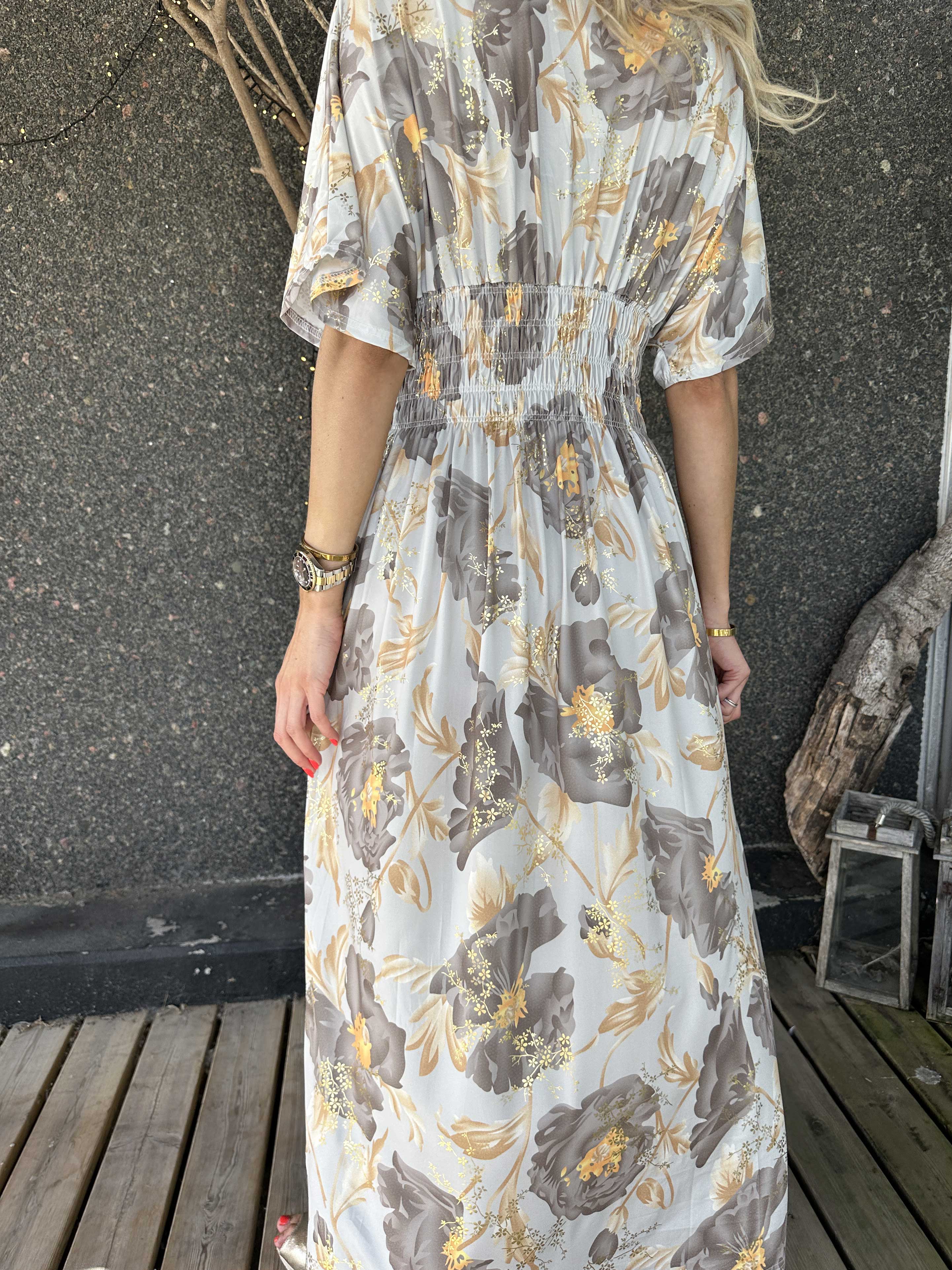 Pams Botanic - Elastisk kjole med blomstermotiver