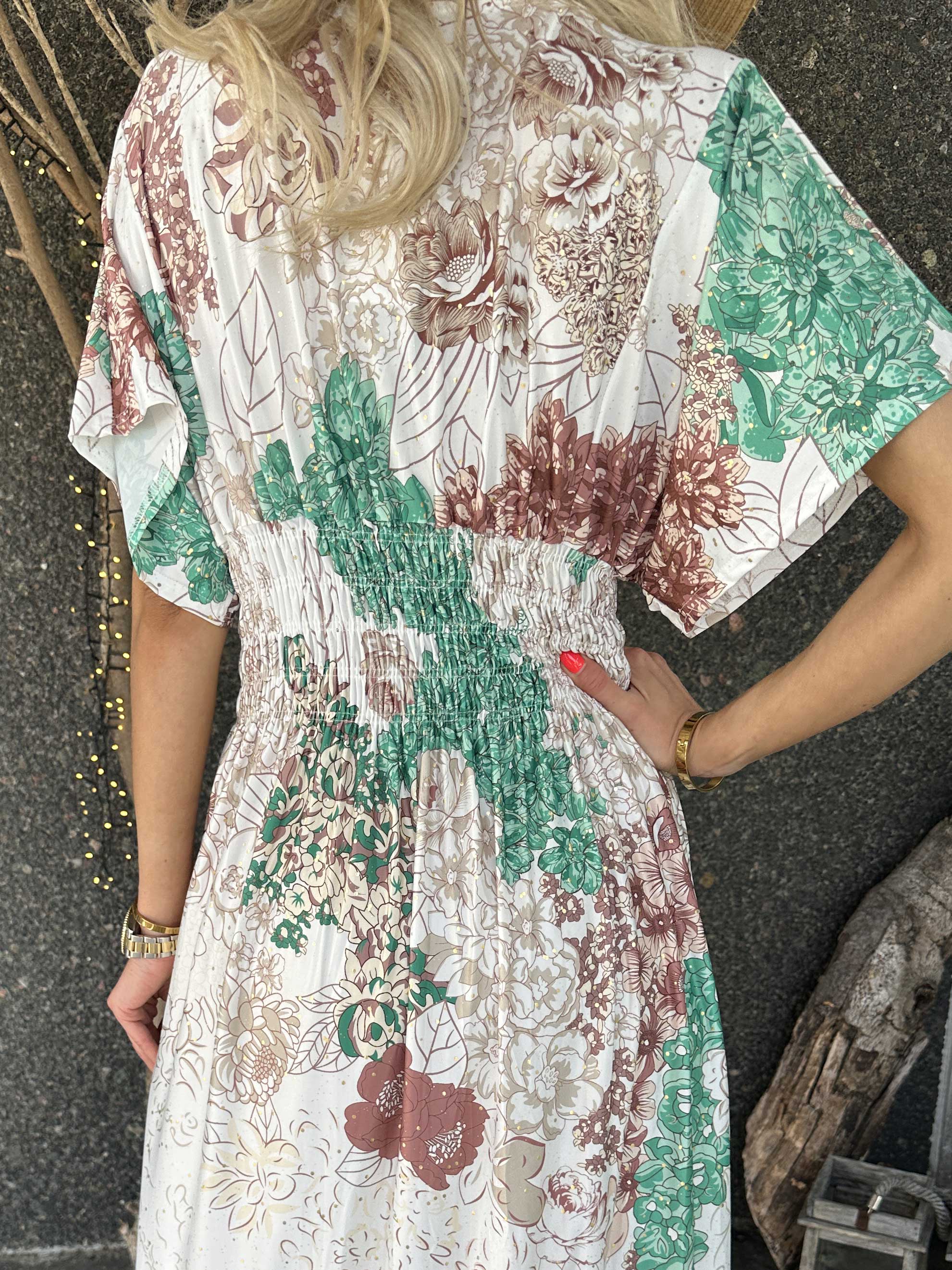 Pams Coachella - Elastisk kjole med farvet mønster