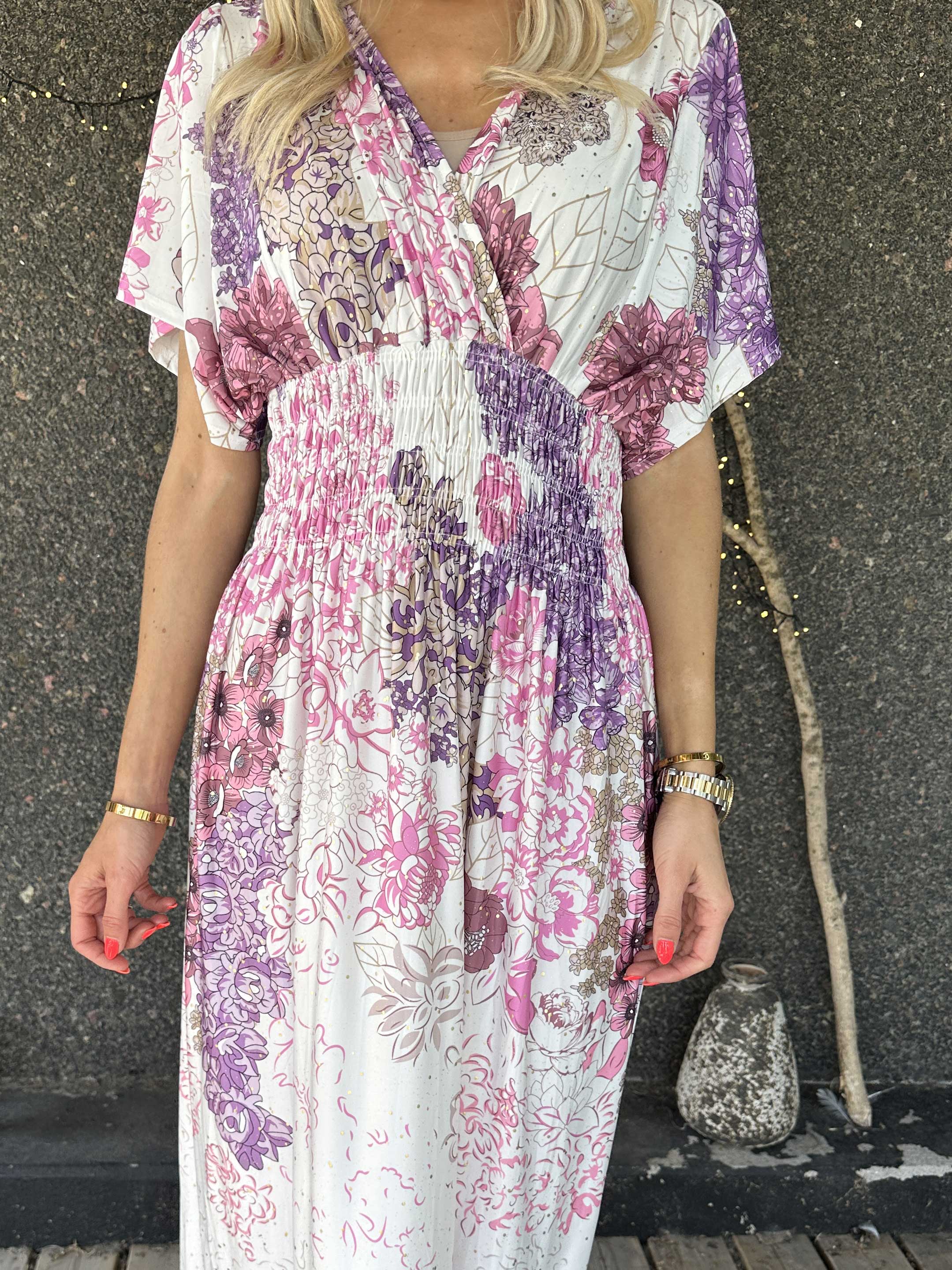 Pams Coachella - Elastisk kjole med farvet mønster