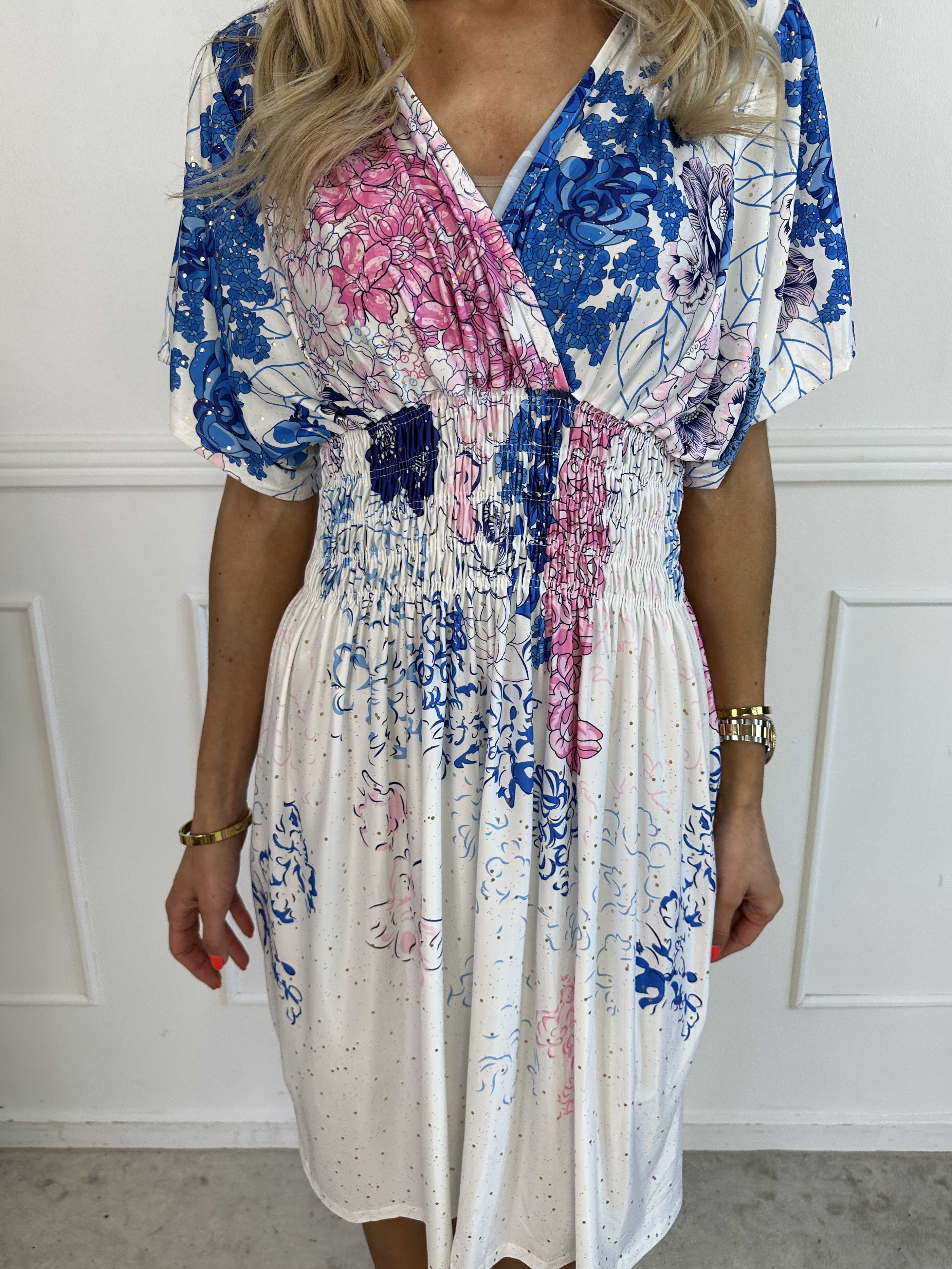 Pams Coachella Short - Elastisk kjole med farvet mønster