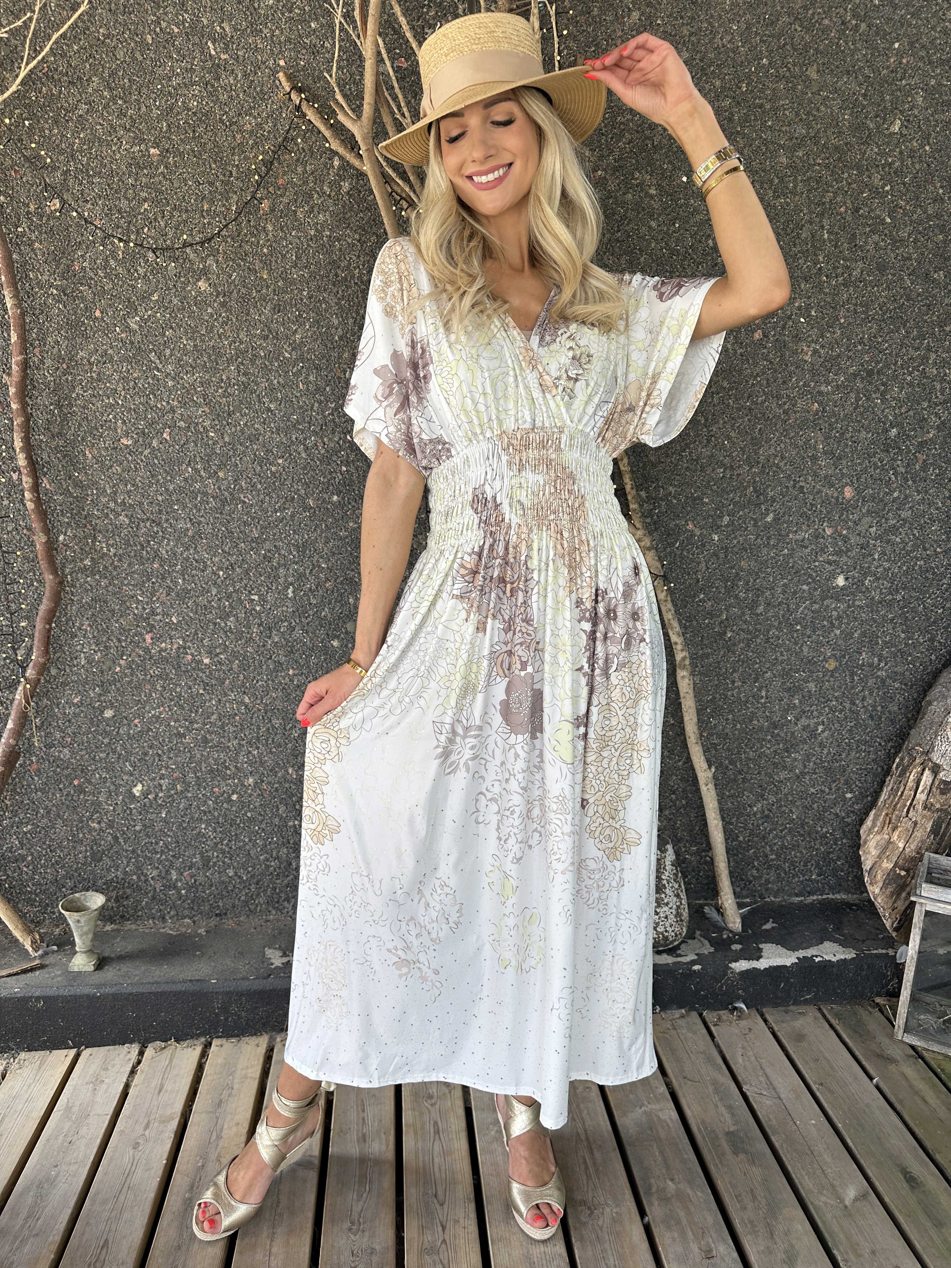 Pams Coachella - Elastisk kjole med farvet mønster