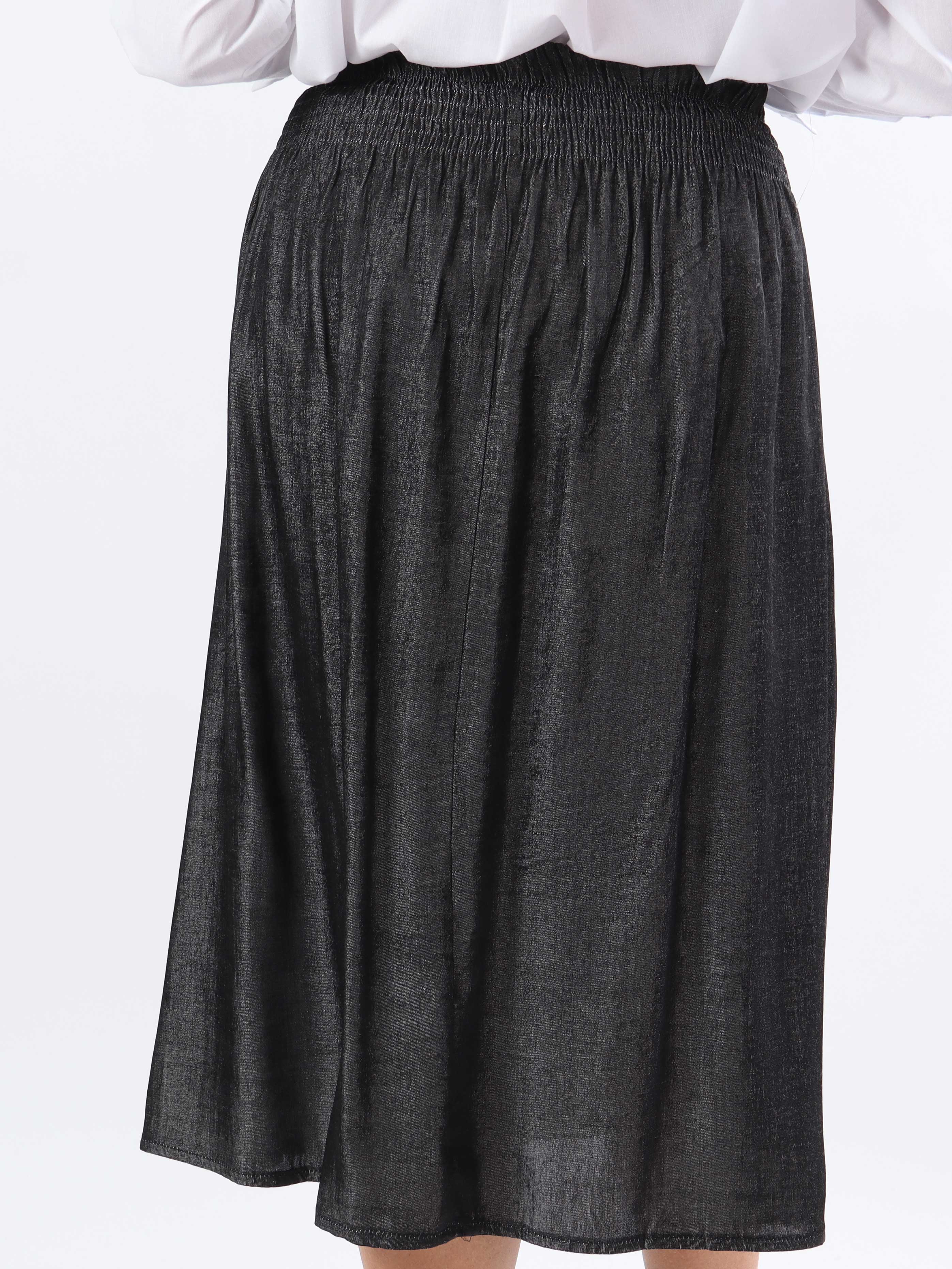 Pams Midi Denim Skirt - Plus size nederdel med lommer