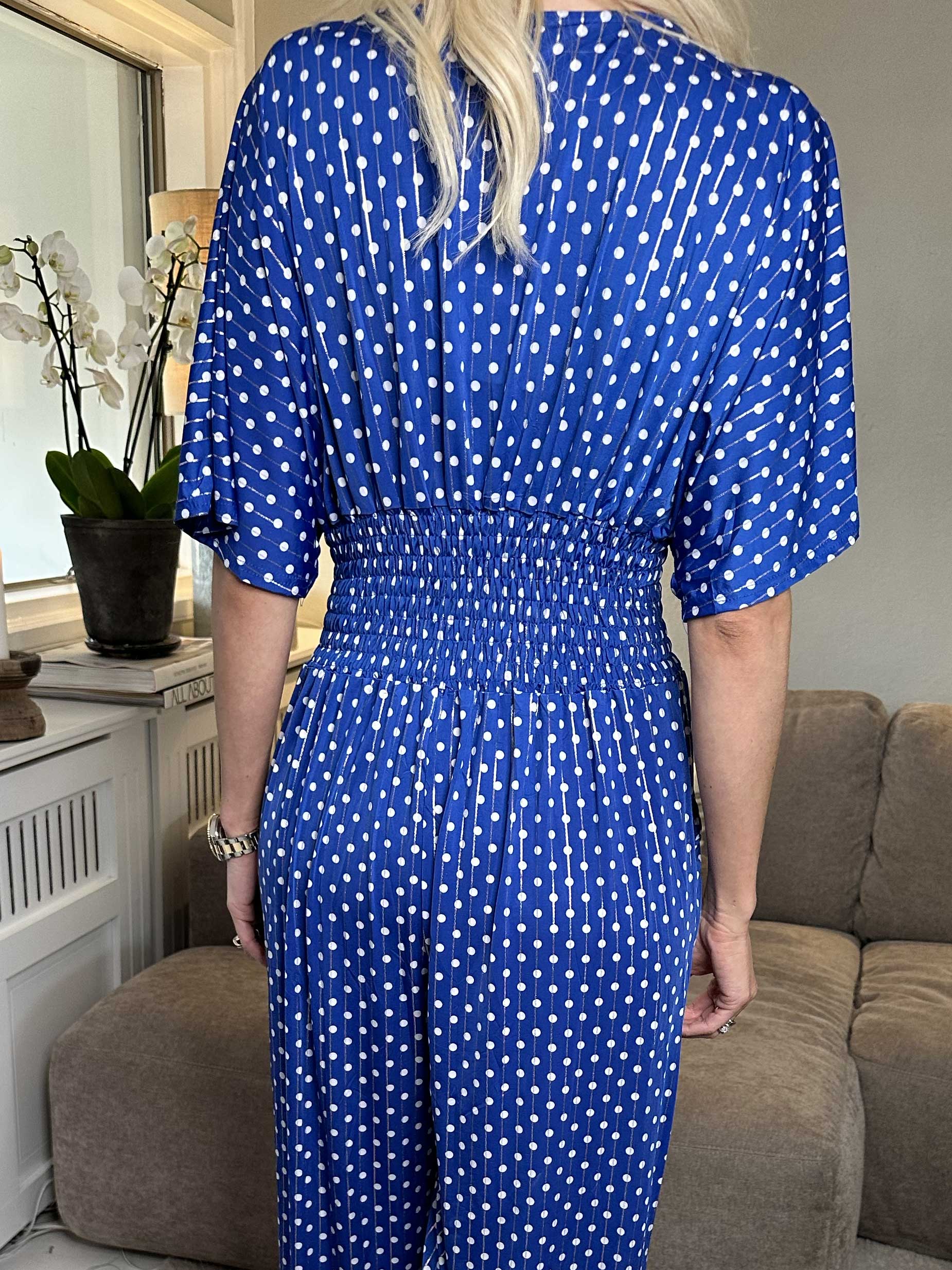 Pams Dot Jumpsuit - Elastisk buksedragt med prikker