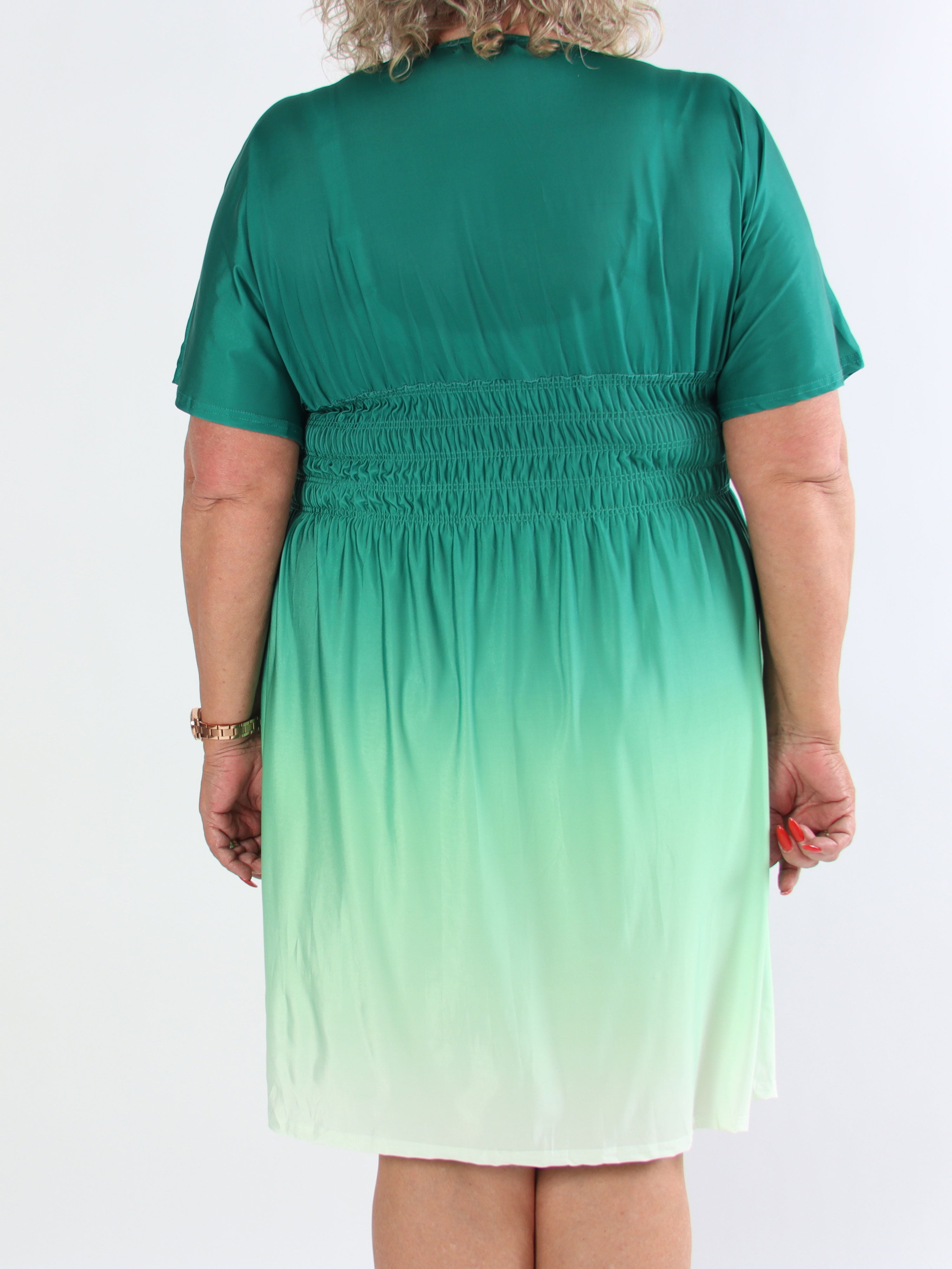 Pams Fade Short - Flerfarvet elastisk plus size kjole