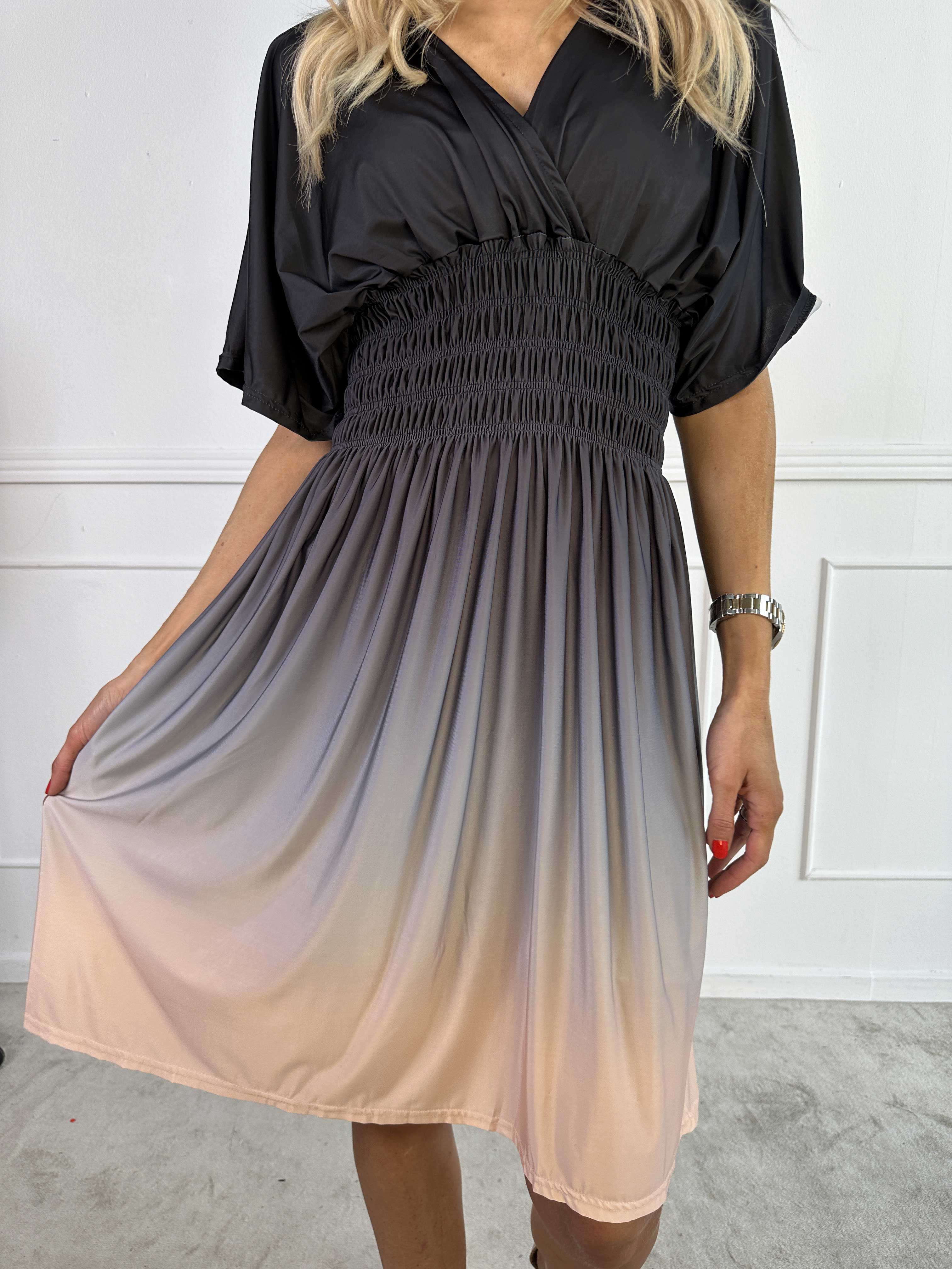 Pams Fade Short - Flerfarvet elastisk kjole