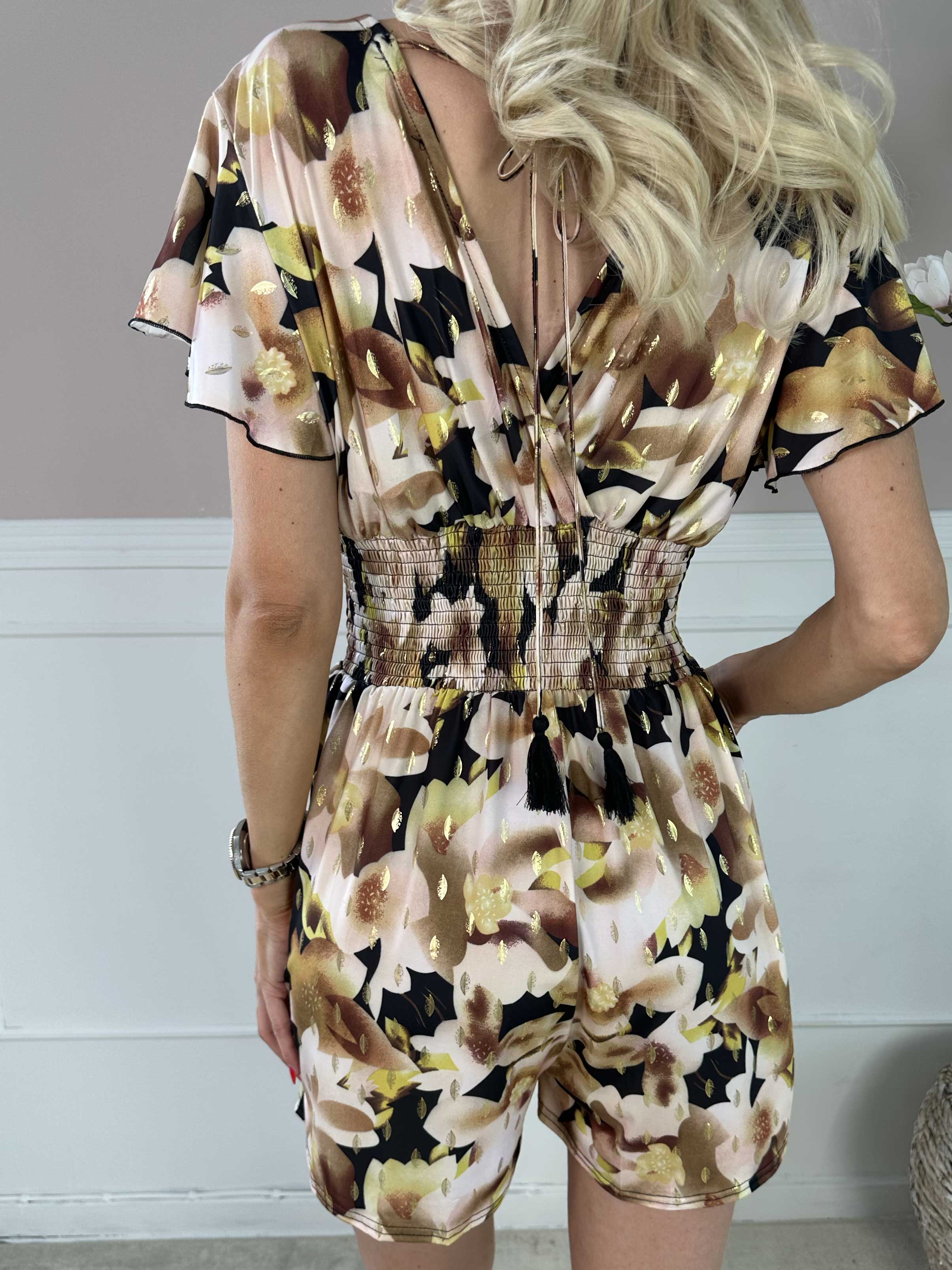 Pams Sweet Flower Playsuit - Elastisk buksedragt med blomsterprint