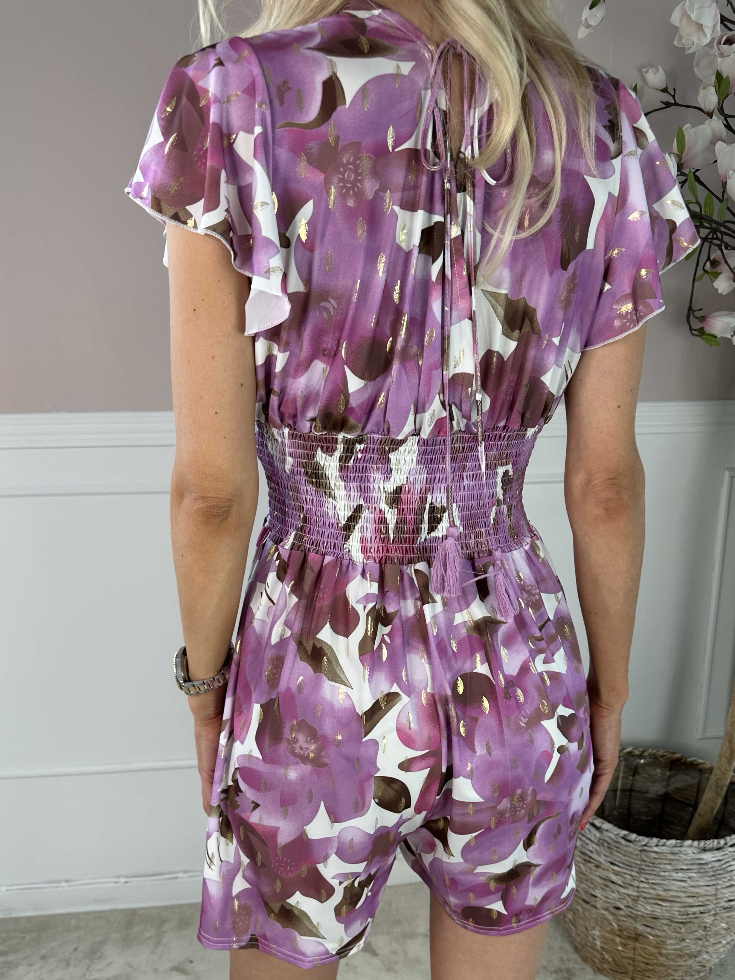 Pams Sweet Flower Playsuit - Elastisk buksedragt med blomsterprint