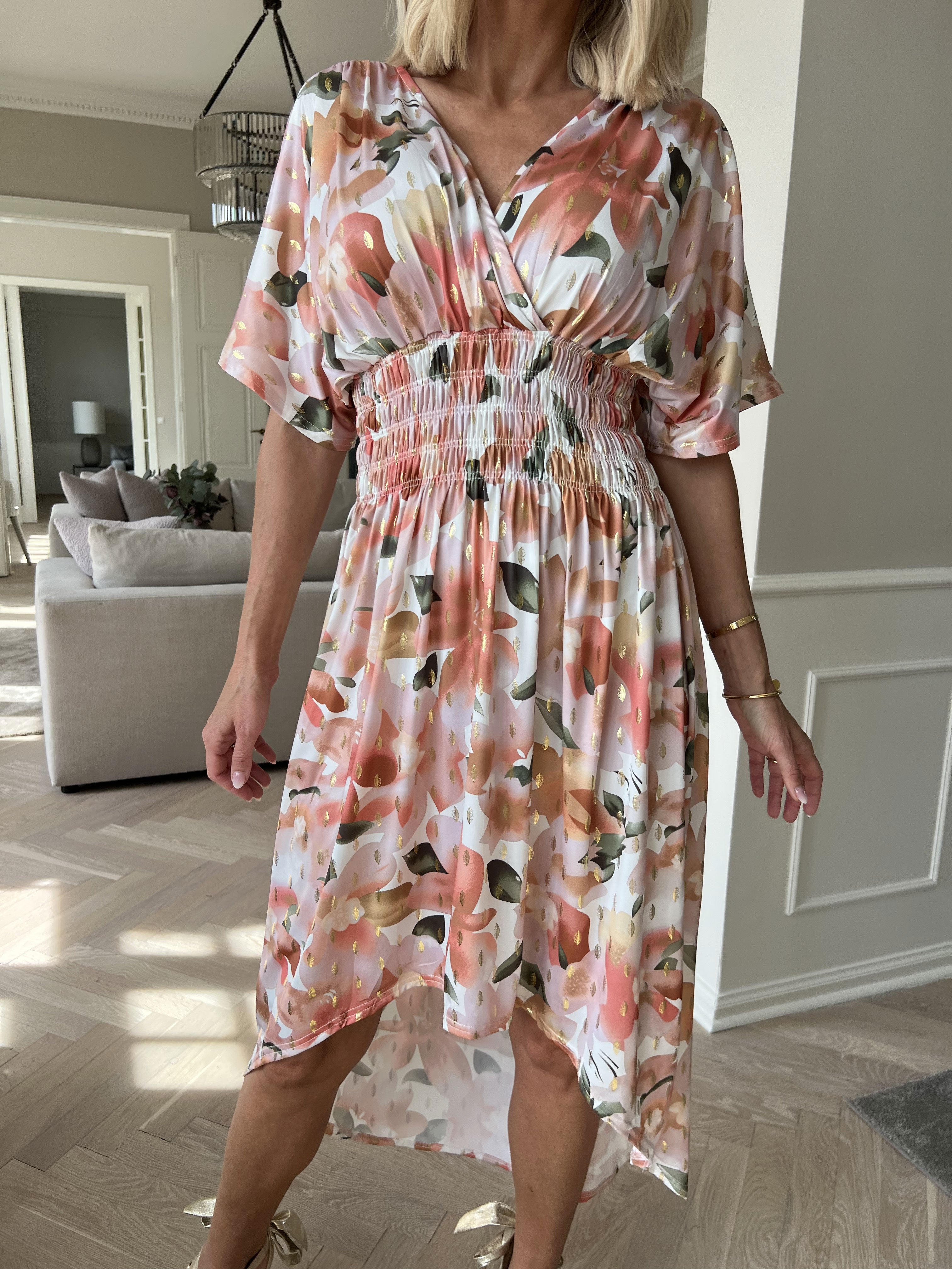 Pams Sweet Flower High-low - Elastisk kjole med blomsterprint