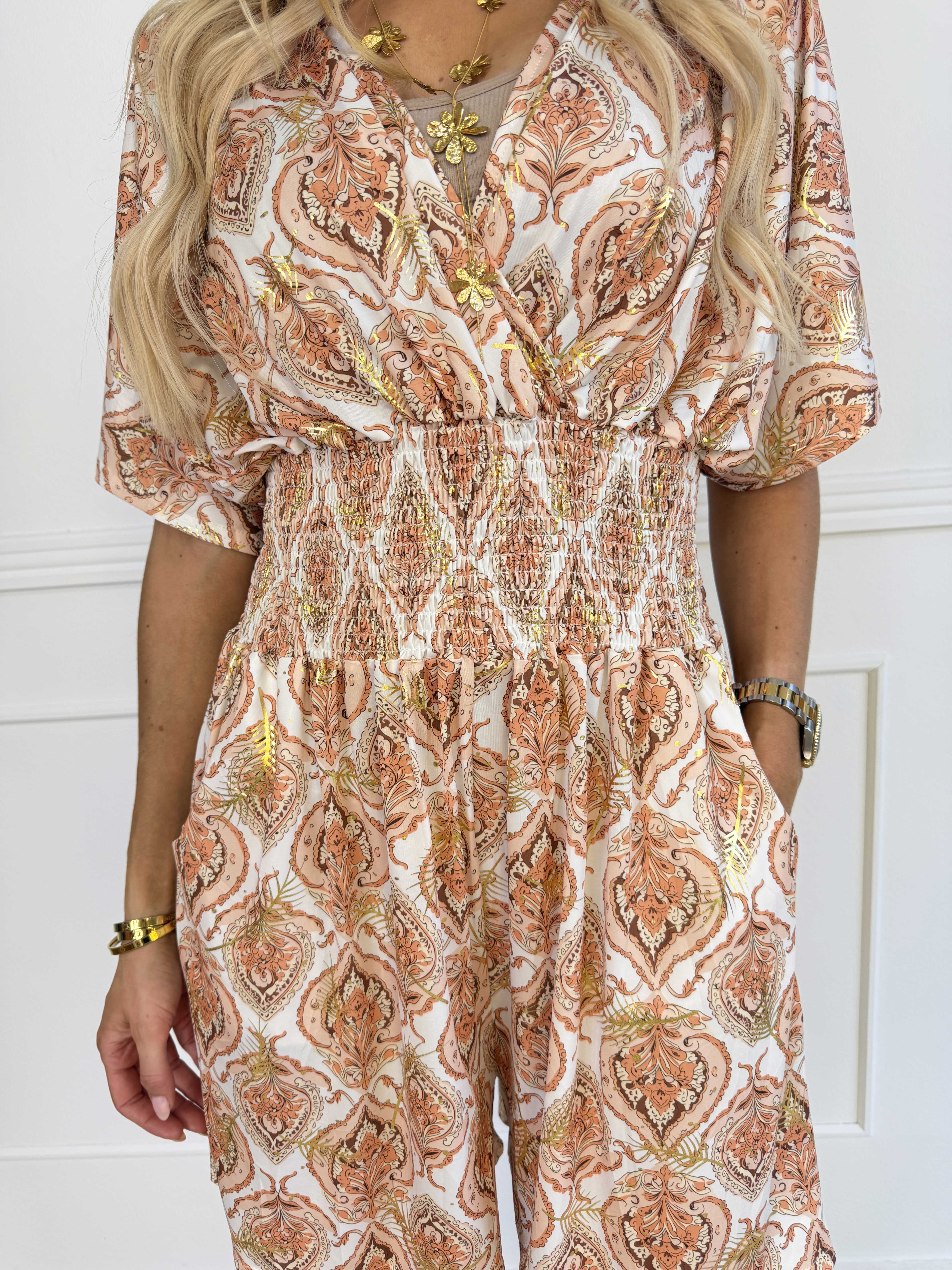 Pams Oasis Playsuit - Kort elastisk buksedragt med mønster