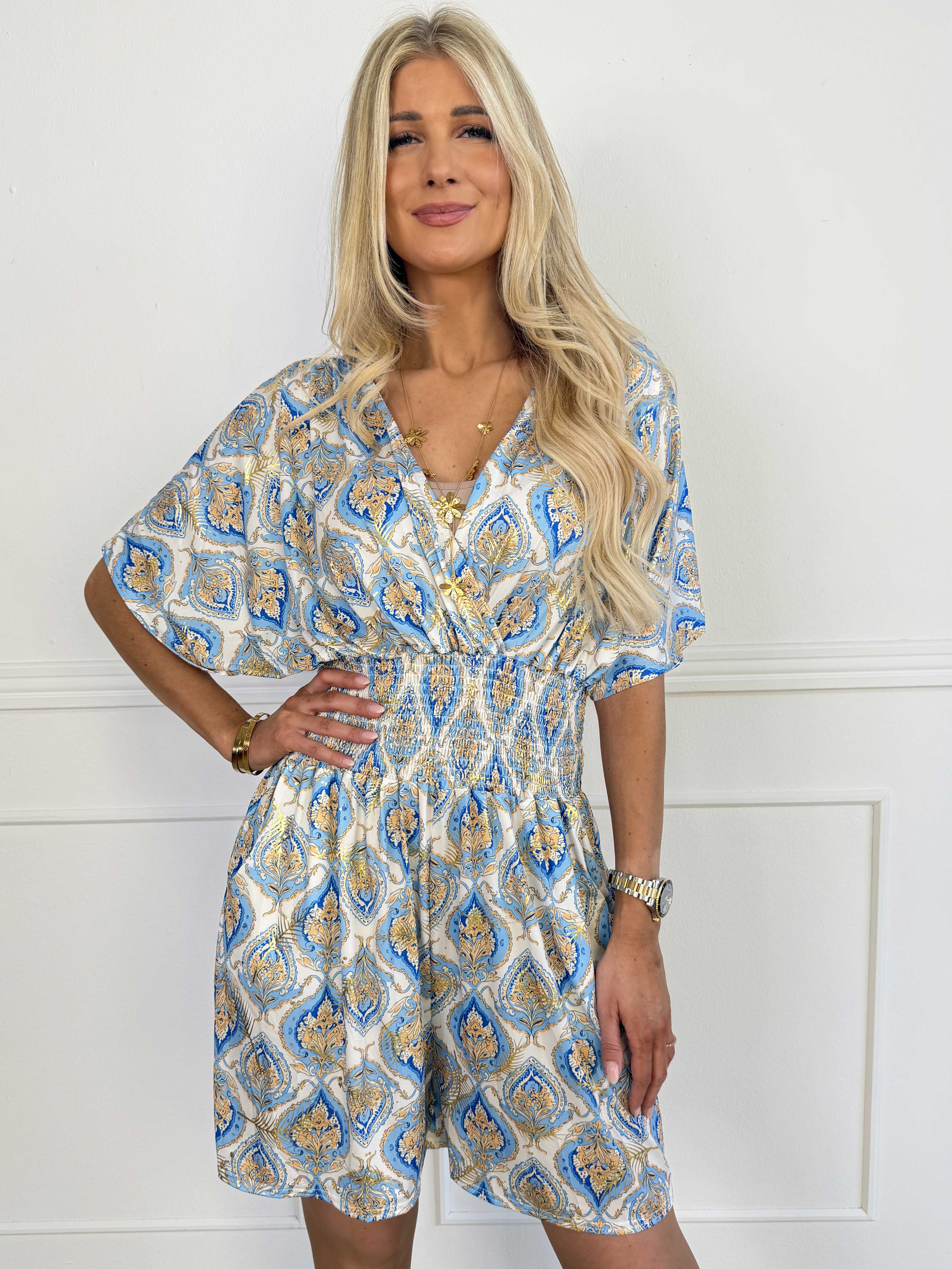 Pams Oasis Playsuit - Kort elastisk buksedragt med mønster