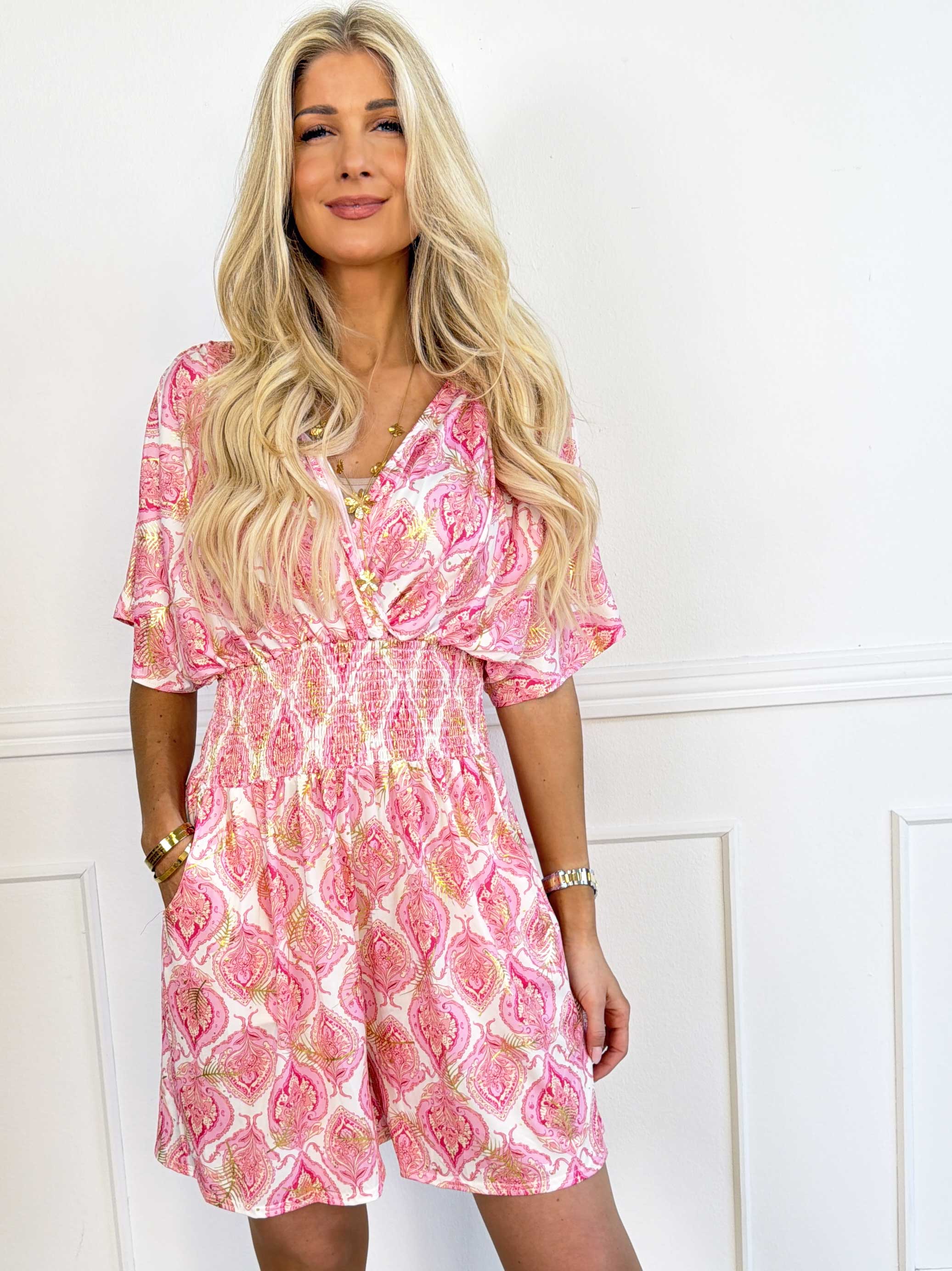 Pams Oasis Playsuit - Kort elastisk buksedragt med mønster