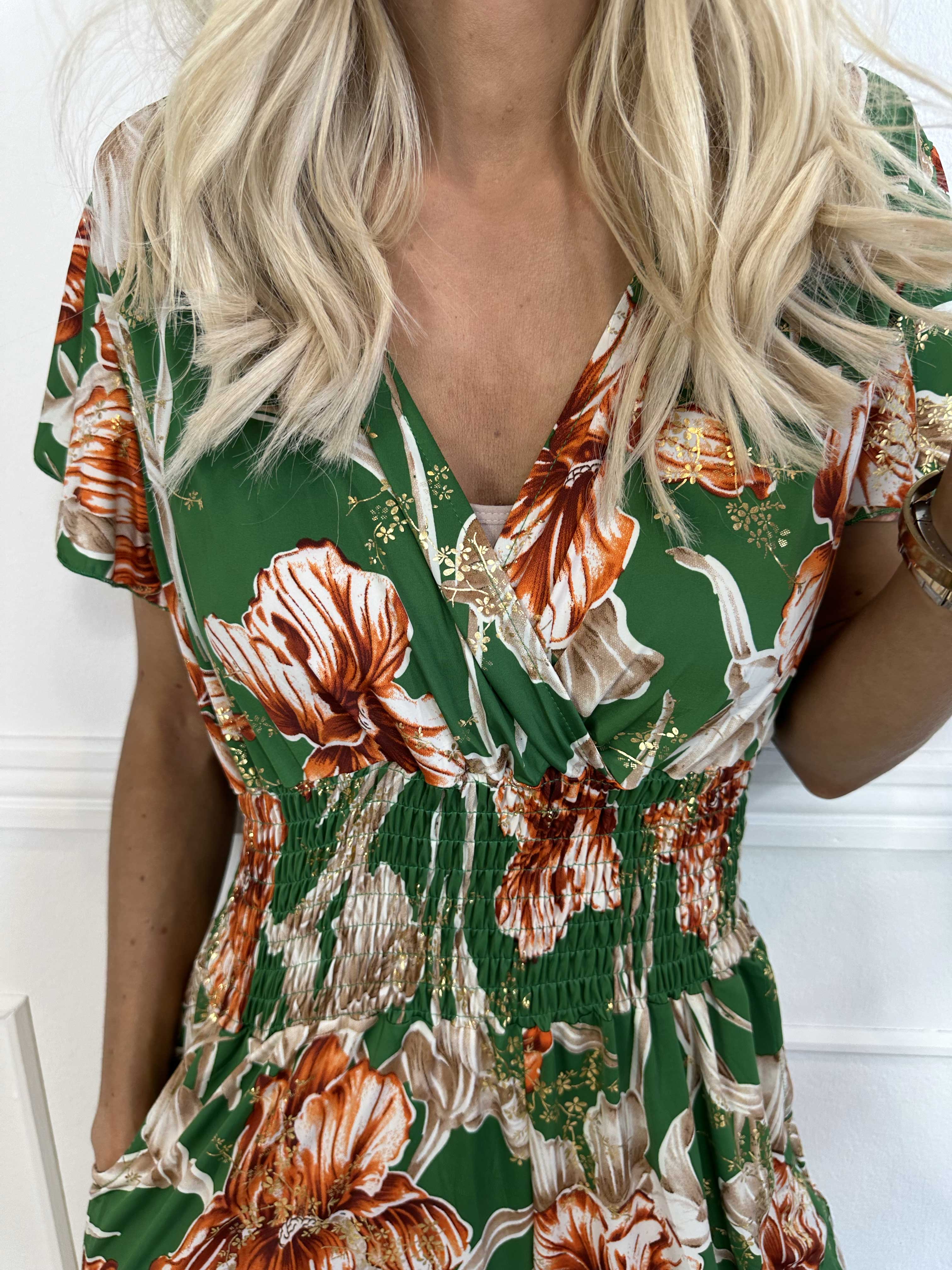 Pams Spring Jumpsuit O/B - Blomstret elastisk buksedragt