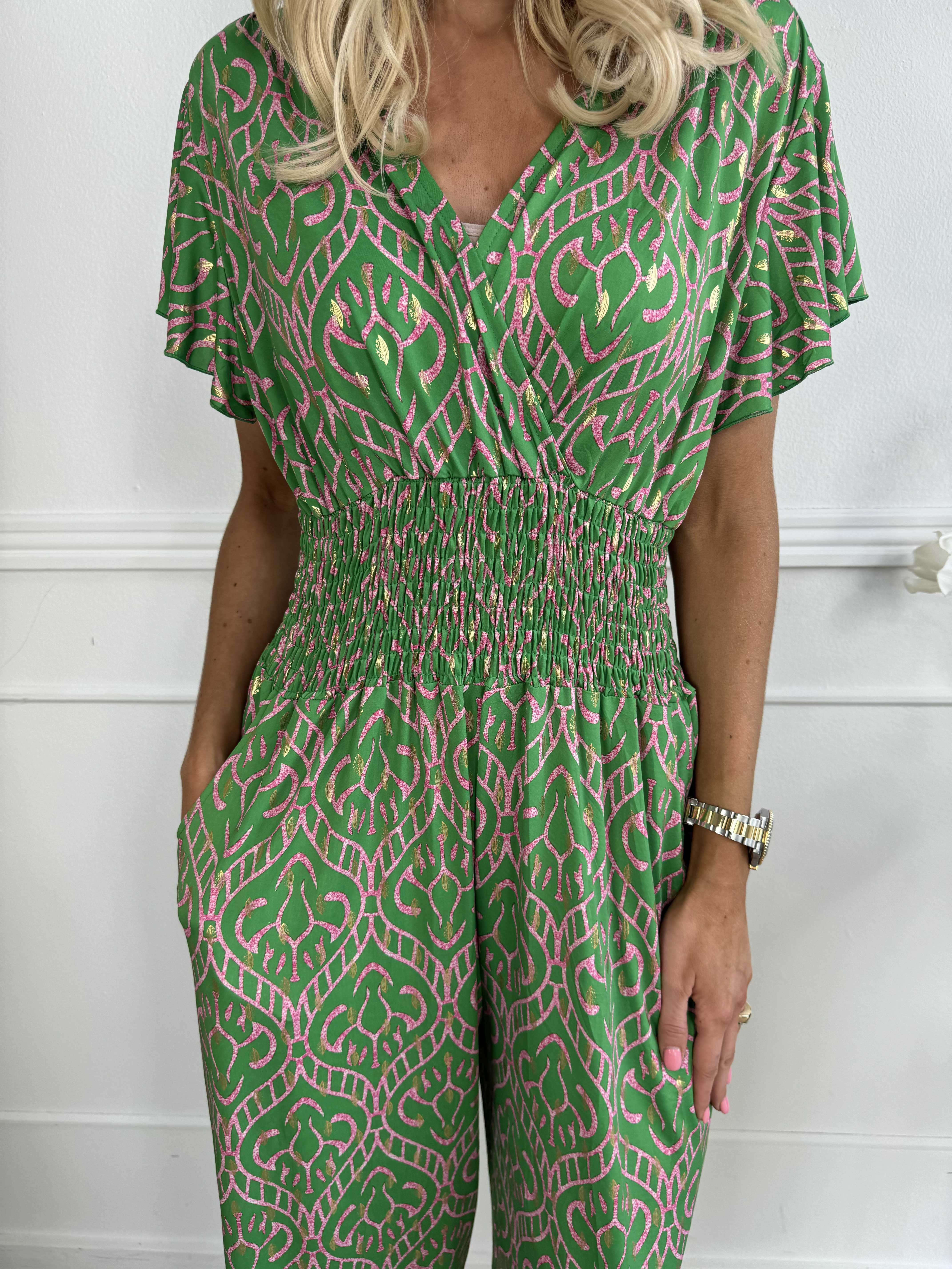 Pams Boho Jumpsuit O/B - Mønstret elastisk buksedragt