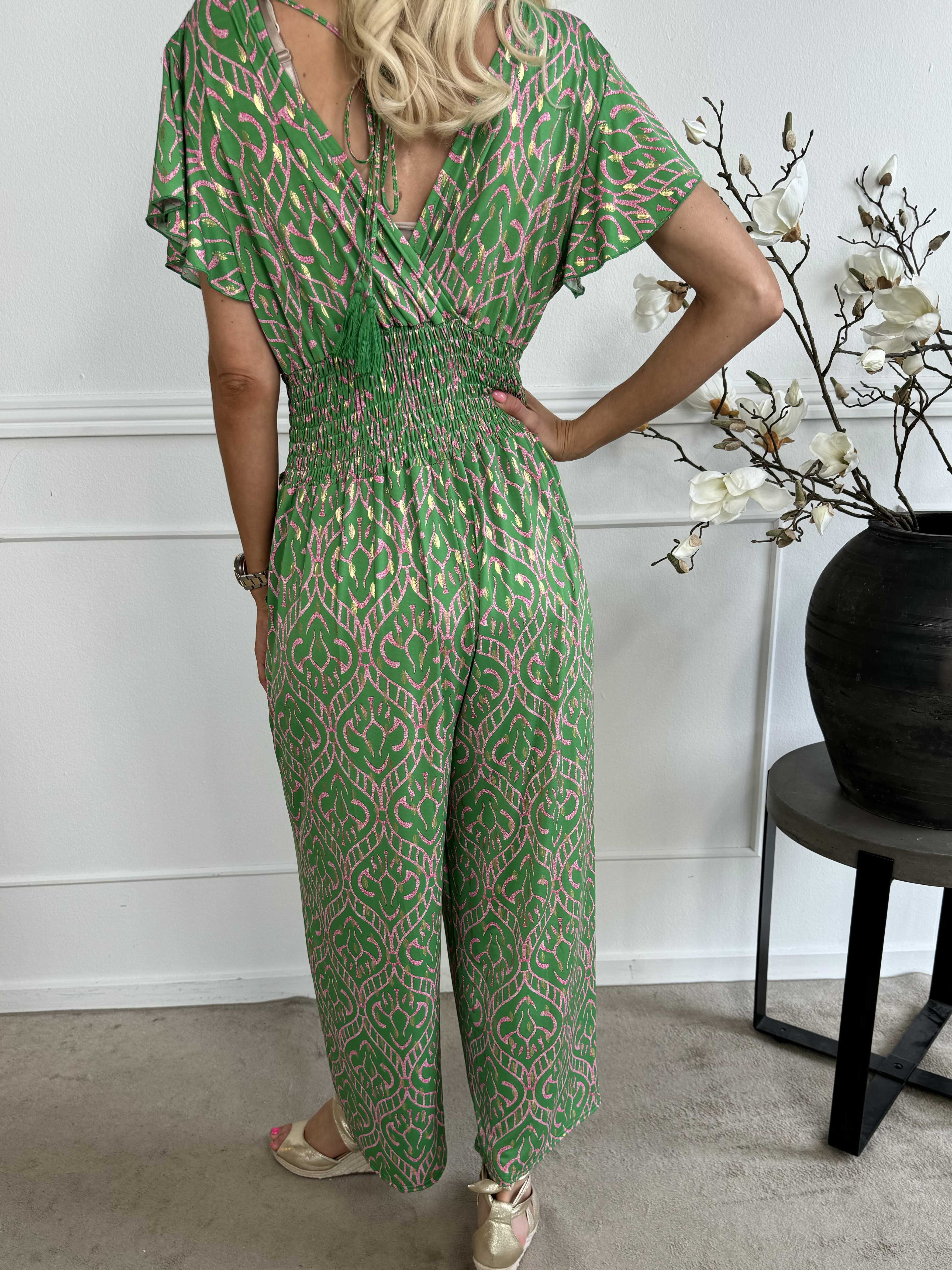 Pams Boho Jumpsuit O/B - Mønstret elastisk buksedragt