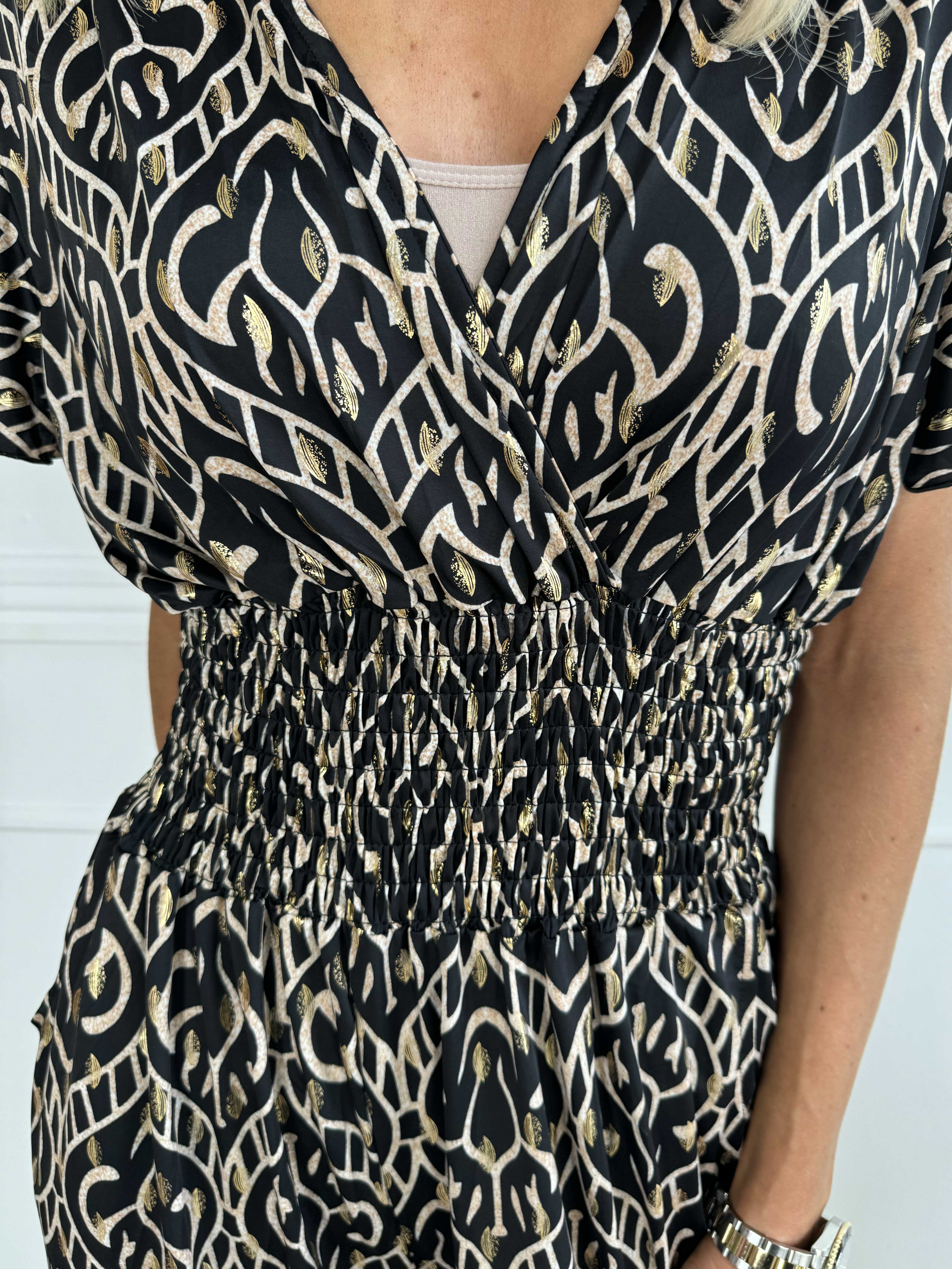 Pams Boho Jumpsuit O/B - Mønstret elastisk buksedragt