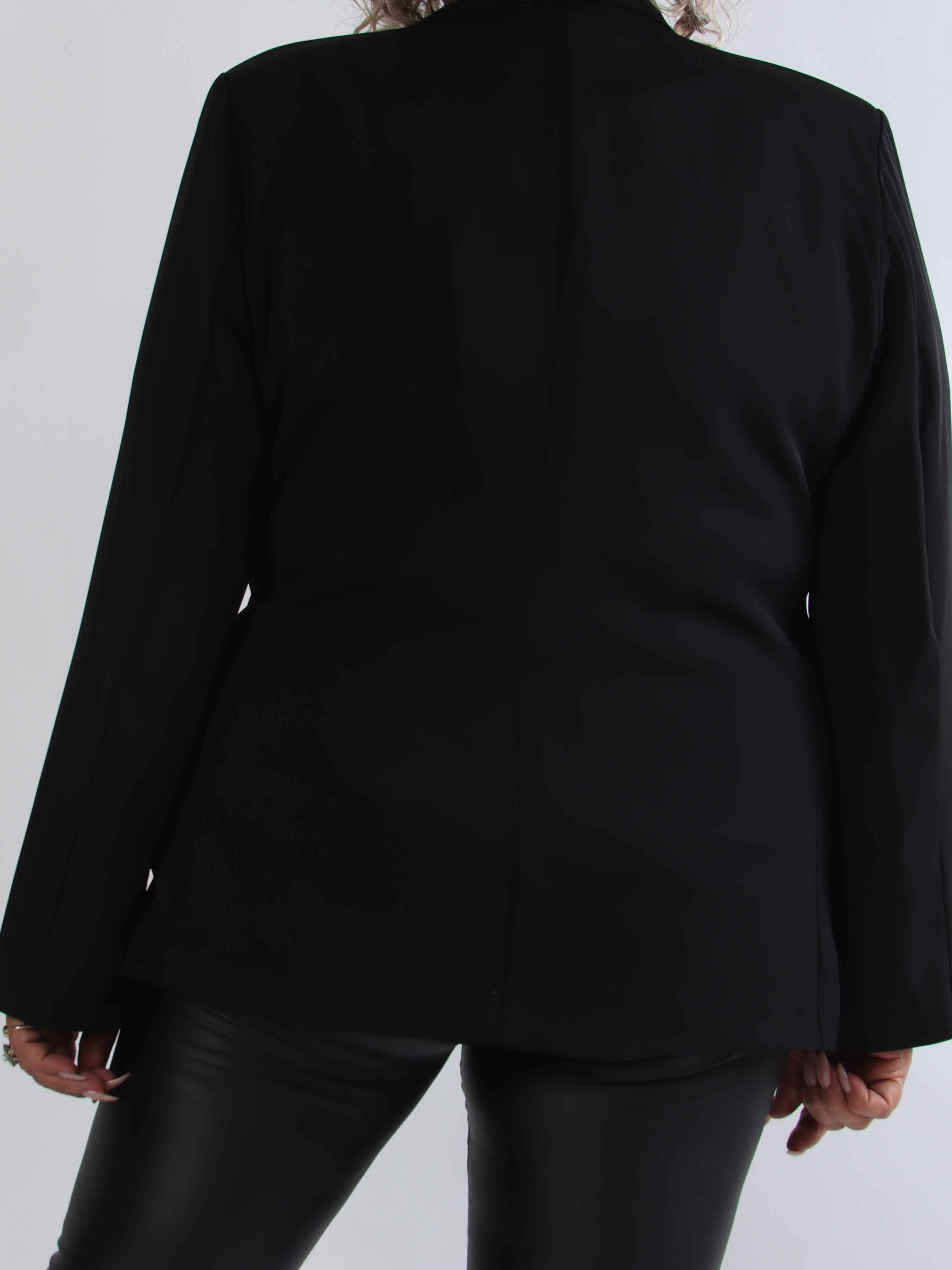 Pernille - Elegant blazer med bindebånd i siden