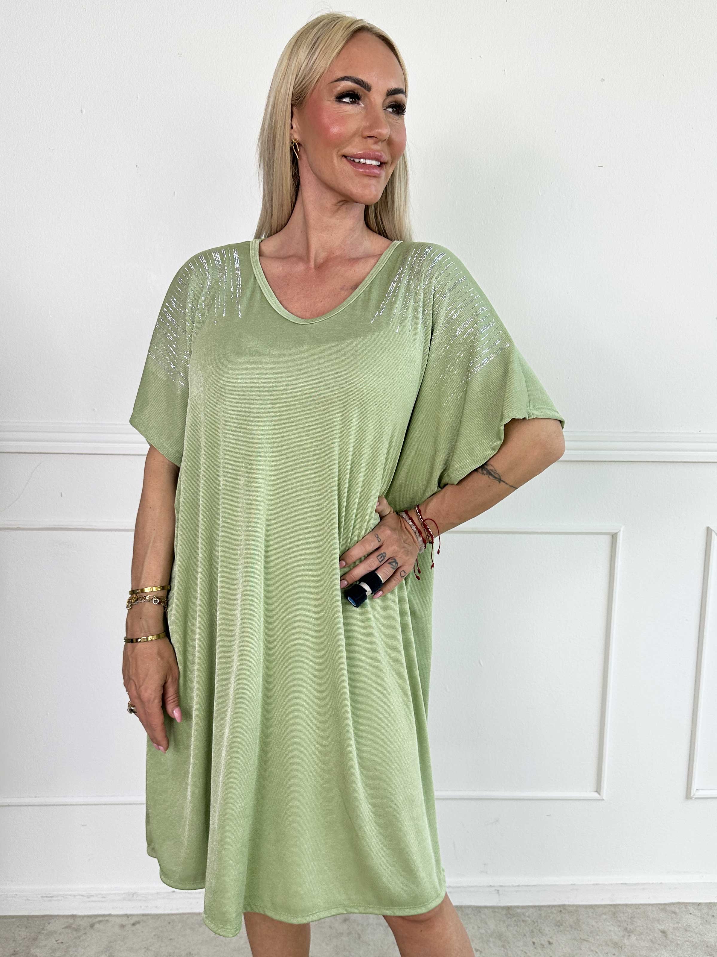 Phoebe - Viskose tunikakjole i løs pasform med similisten