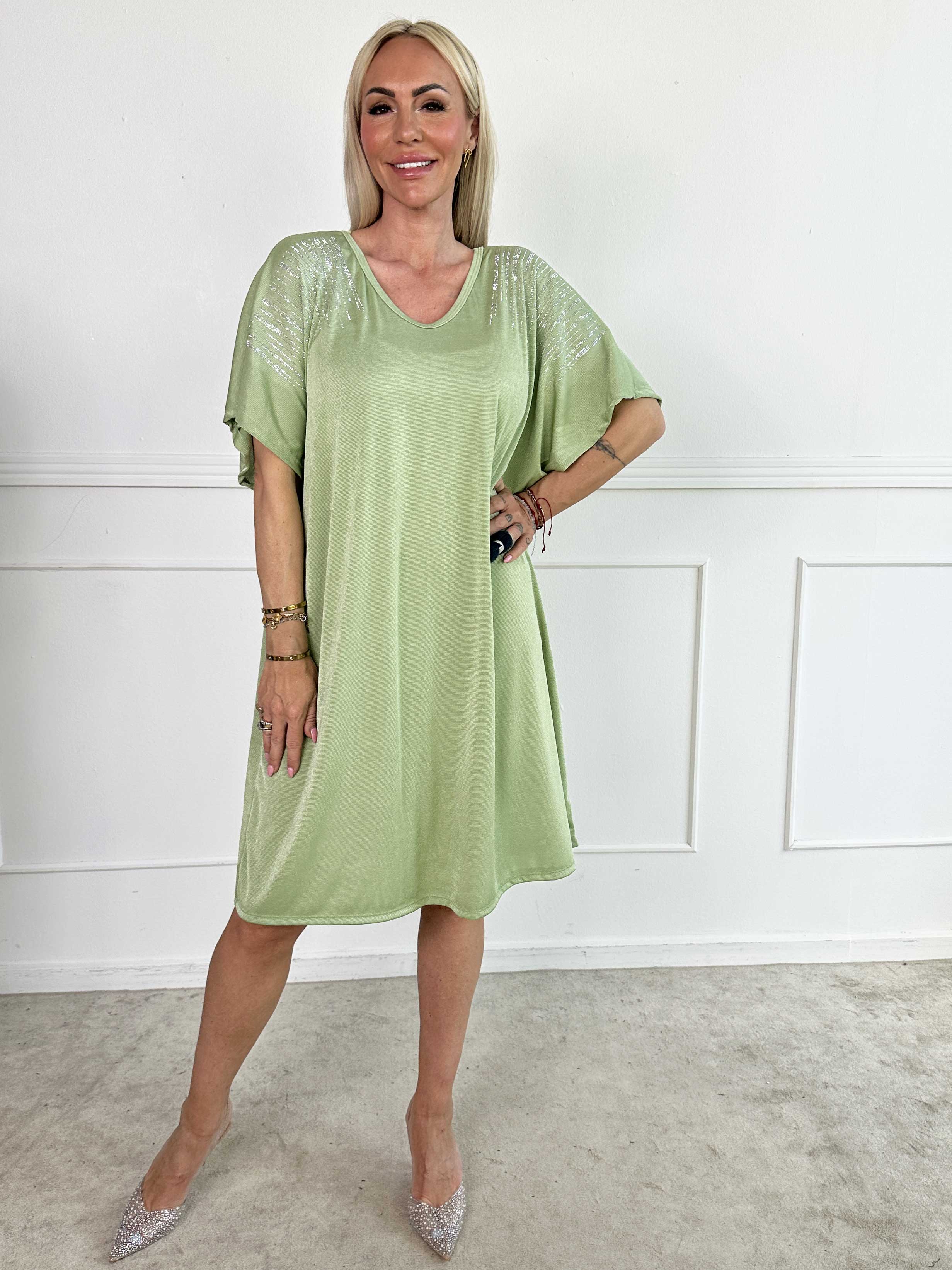 Phoebe - Viskose tunikakjole i løs pasform med similisten