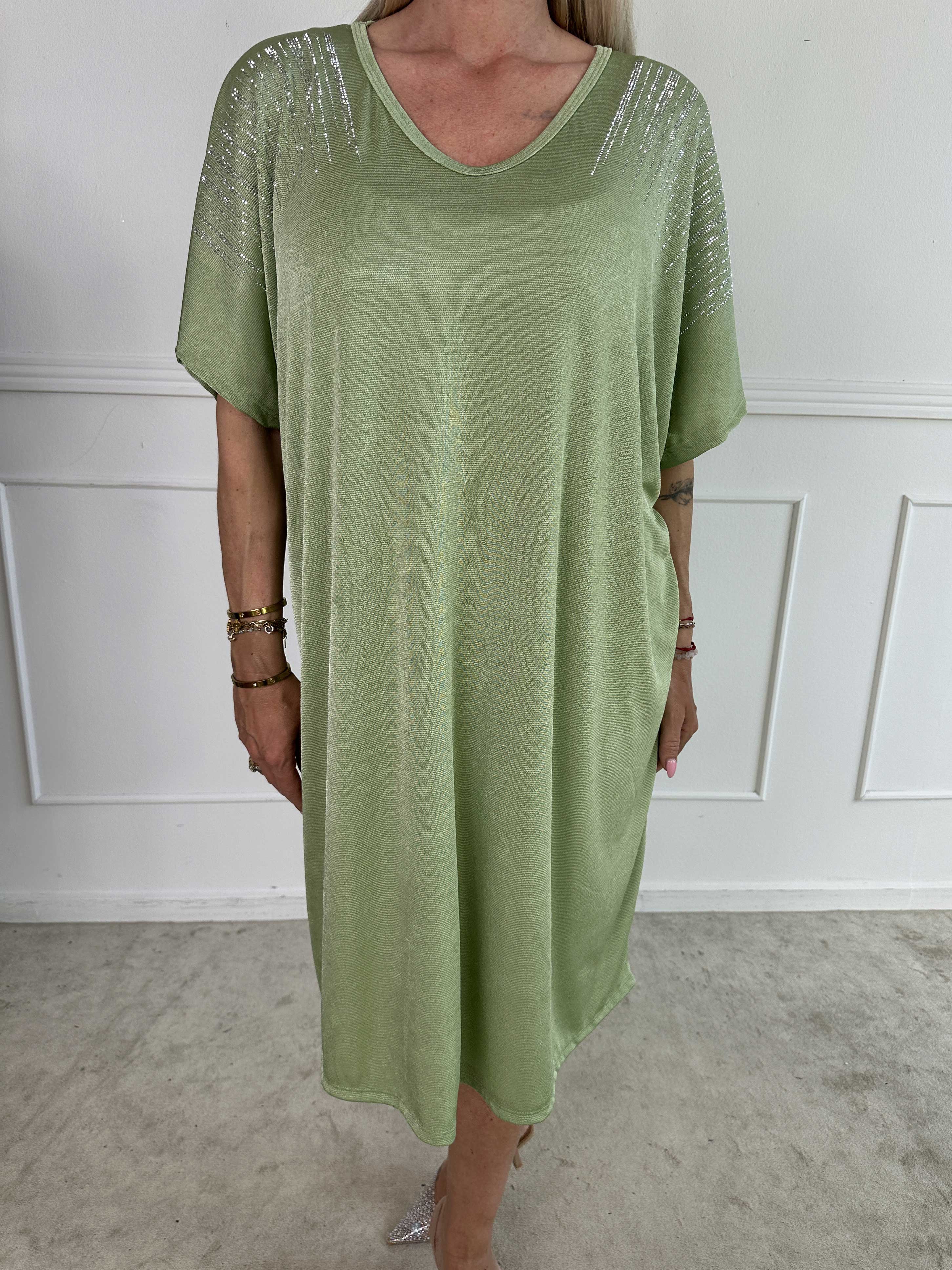 Phoebe - Viskose tunikakjole i løs pasform med similisten