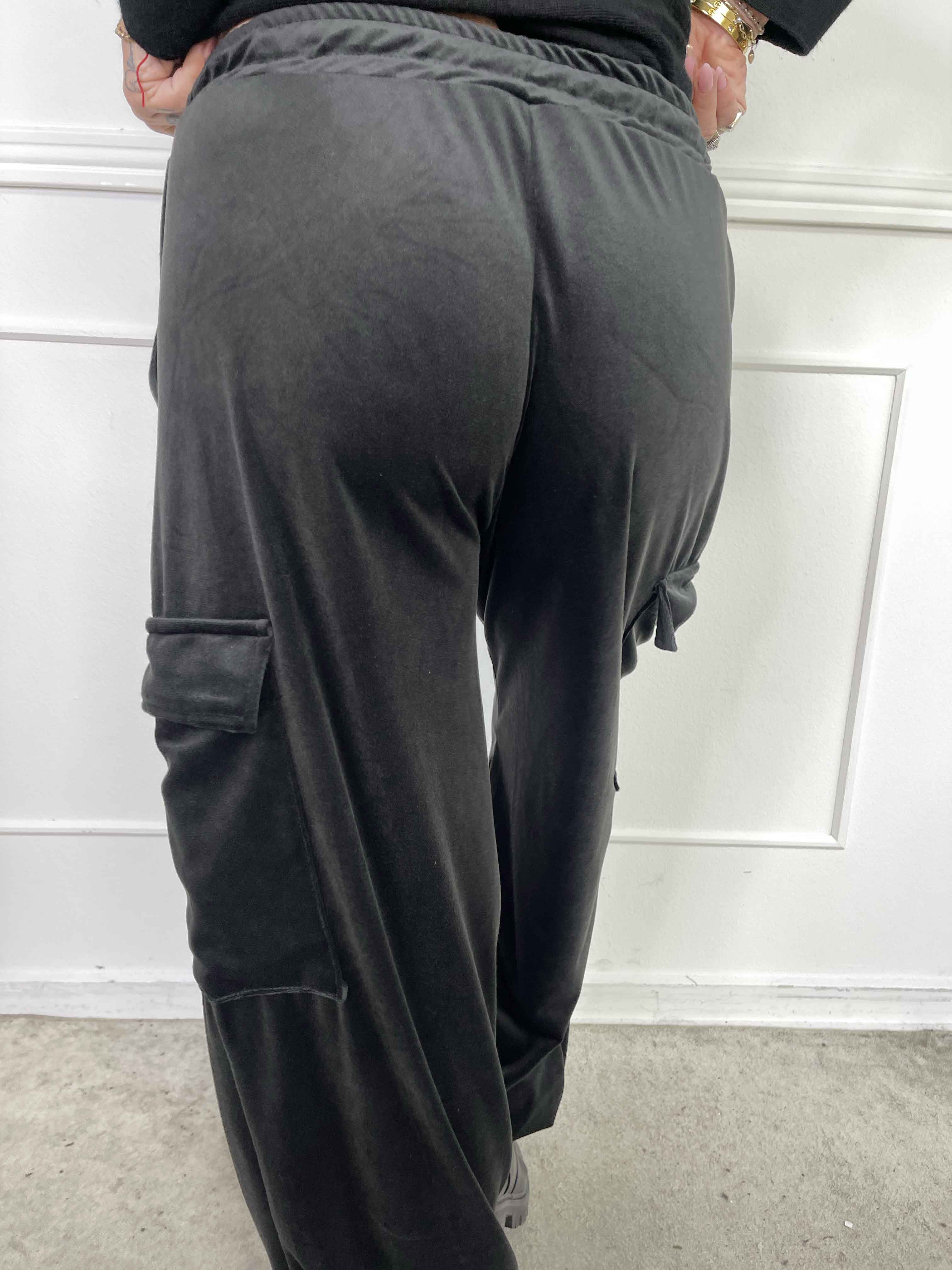 Pippa - Bløde cargobukser i velour