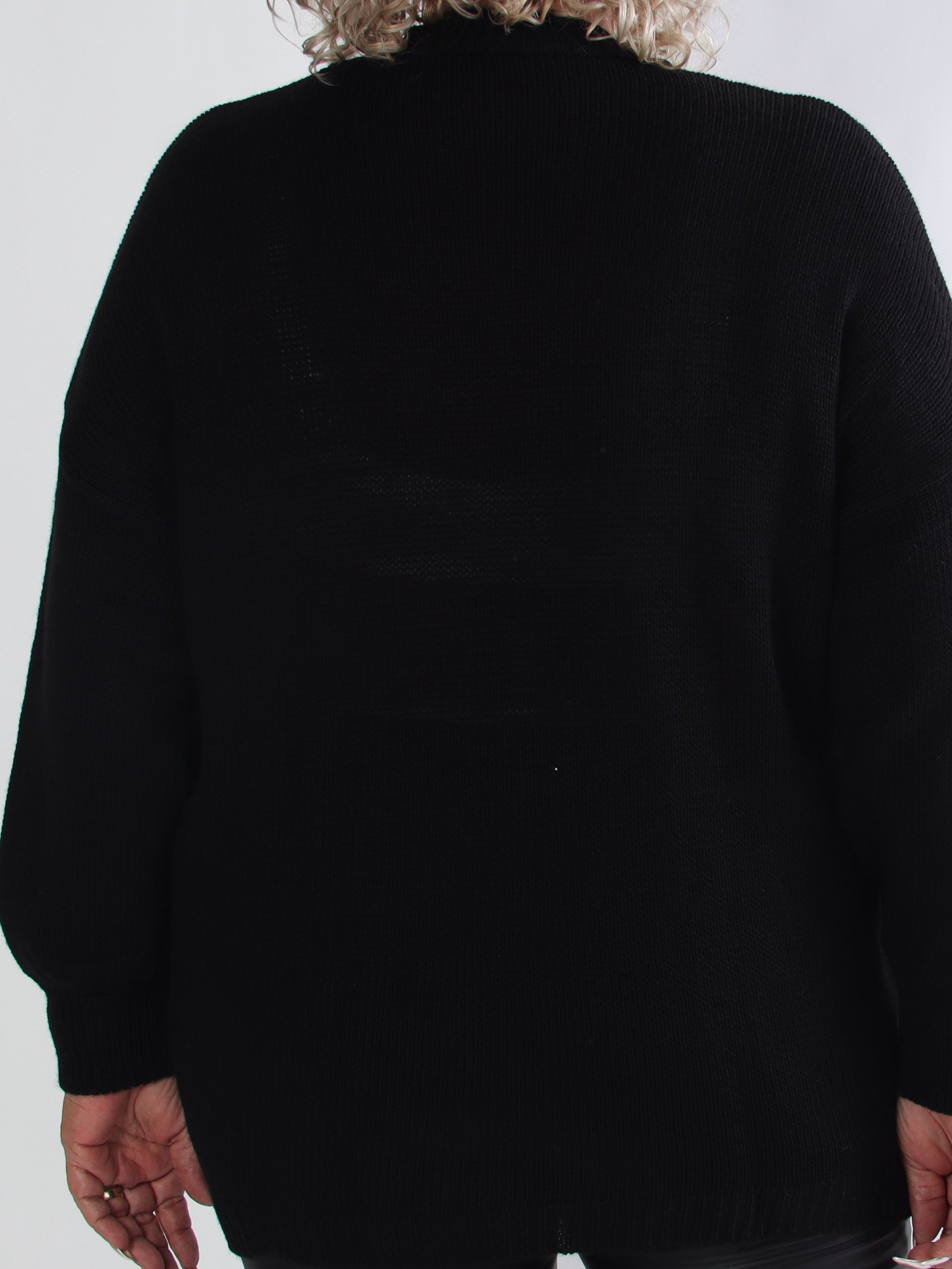 Priscilla - Plus size striktrøje med VOGUE skrevet med guld glimmertråde