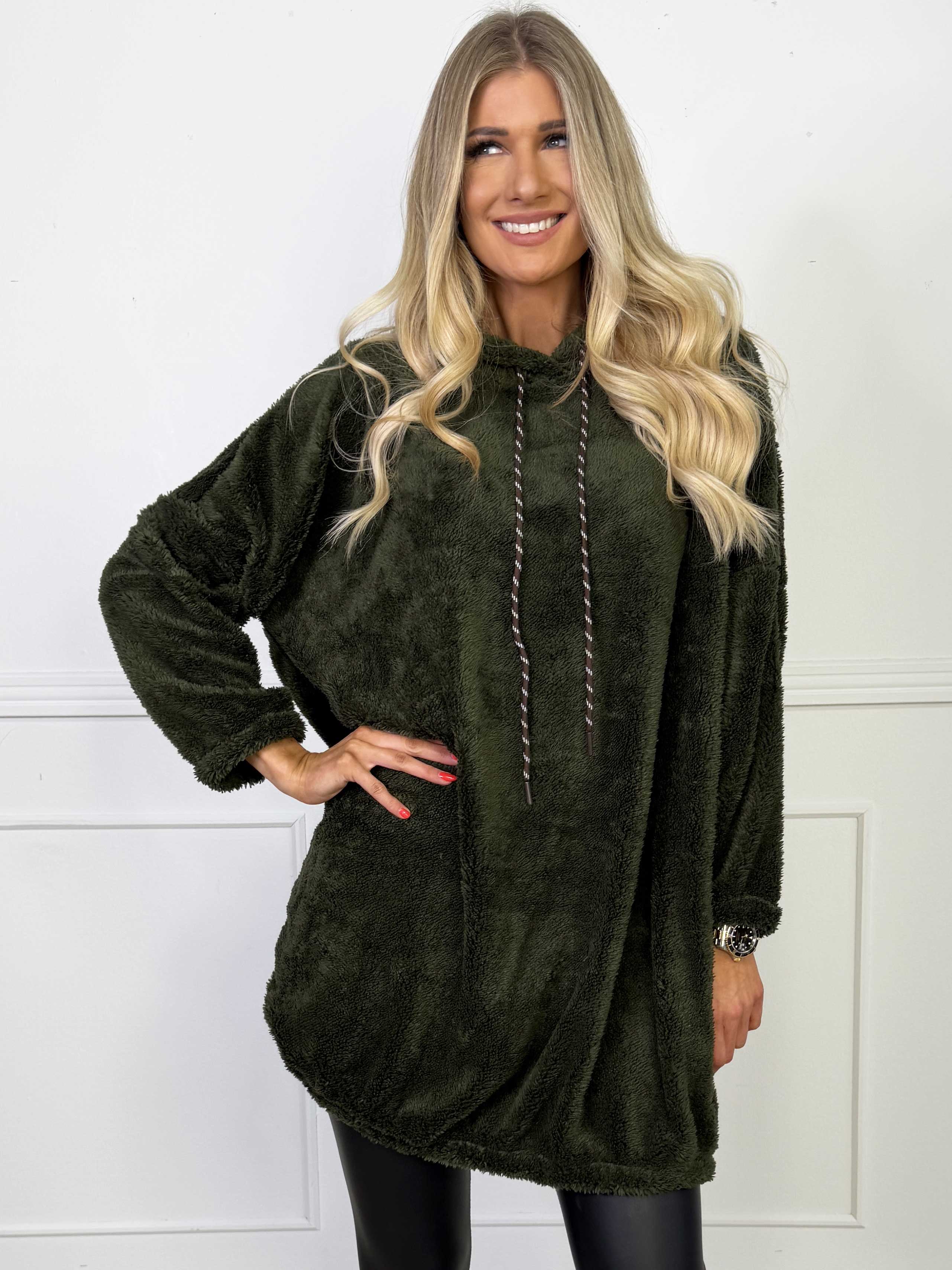 Puffy - Oversized hoodie i fluffy og blød kvalitet