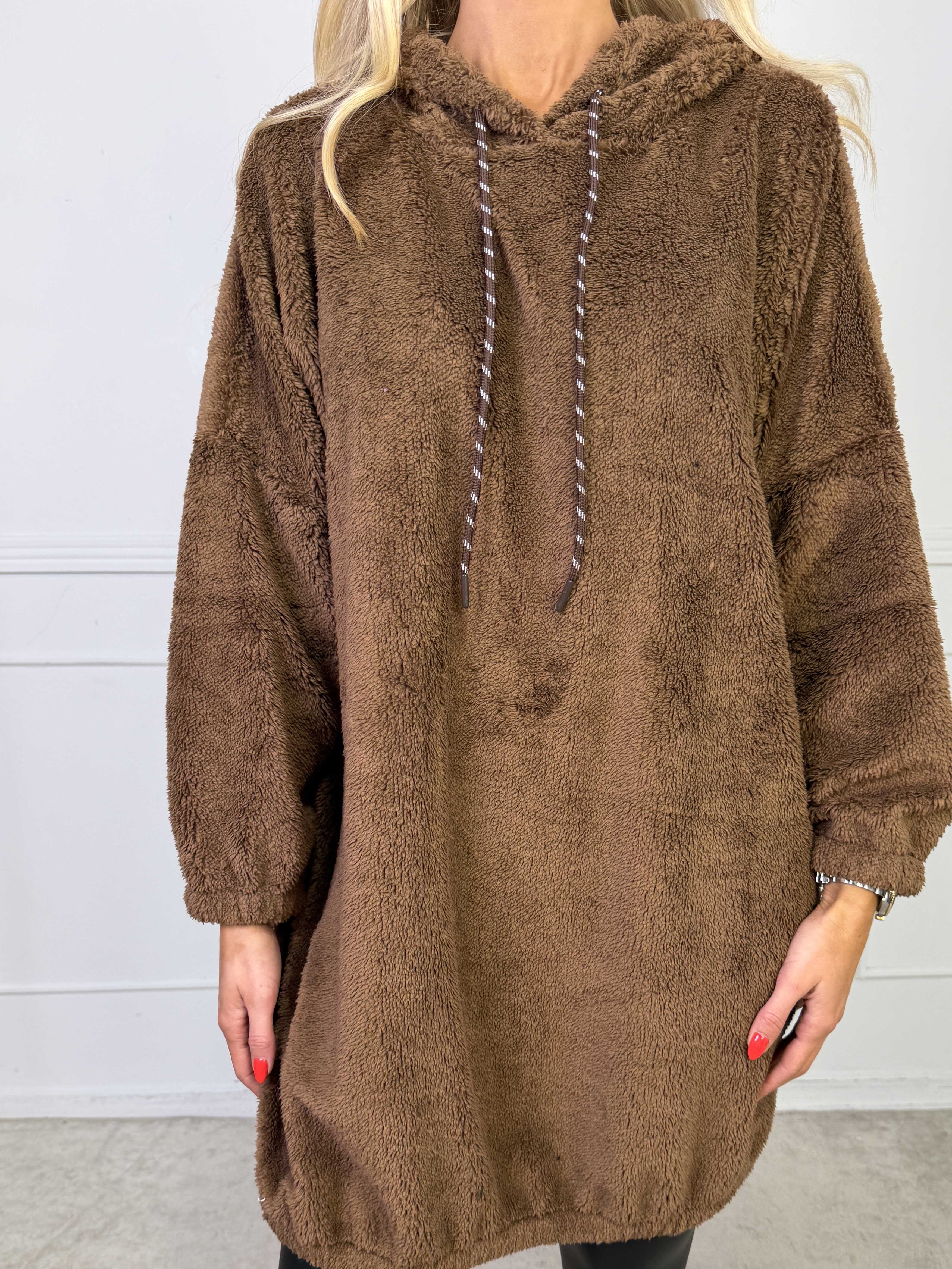 Puffy - Oversized hoodie i fluffy og blød kvalitet