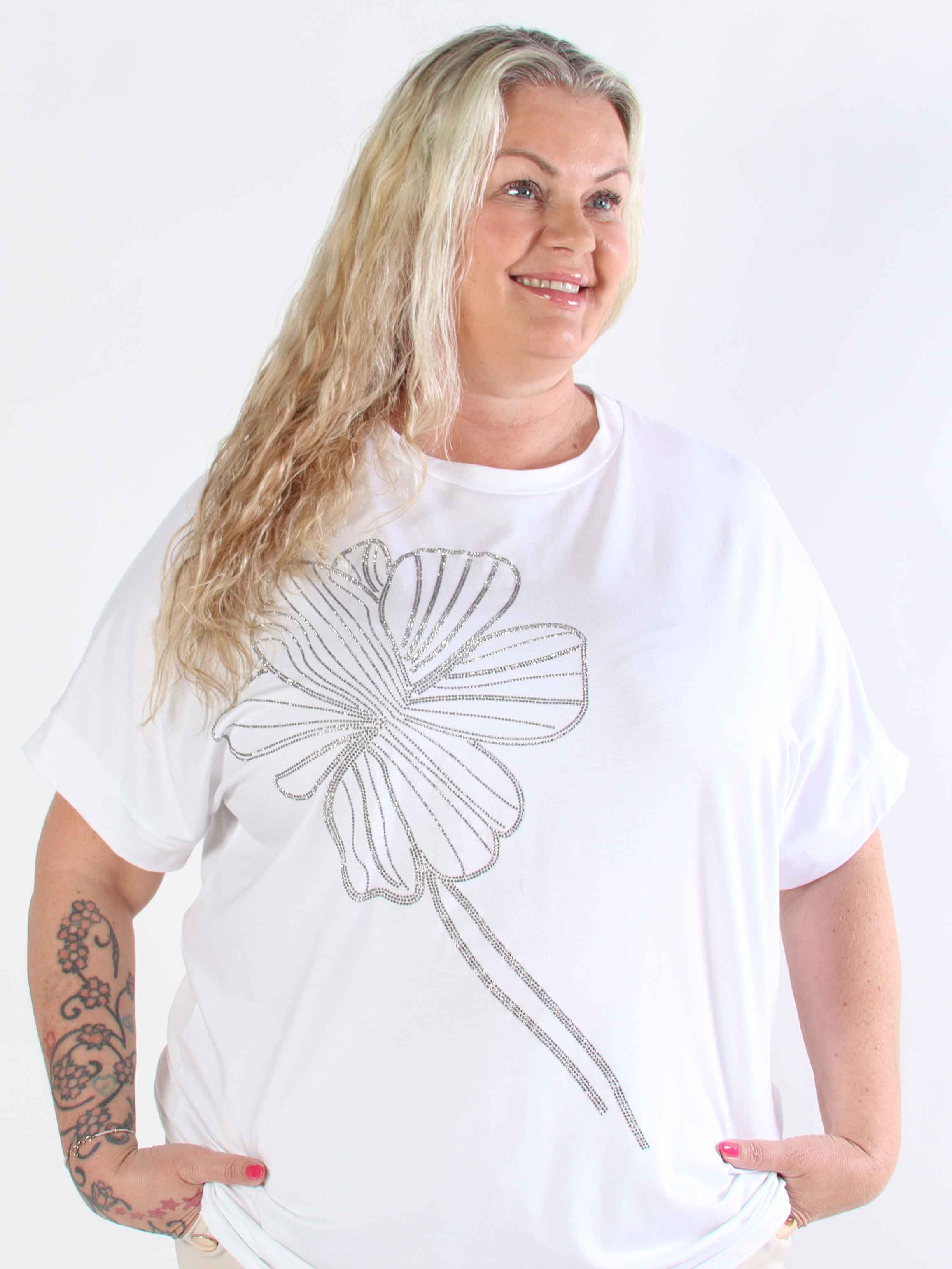 Reece - Blød plus size t-shirt i viskose med similisten