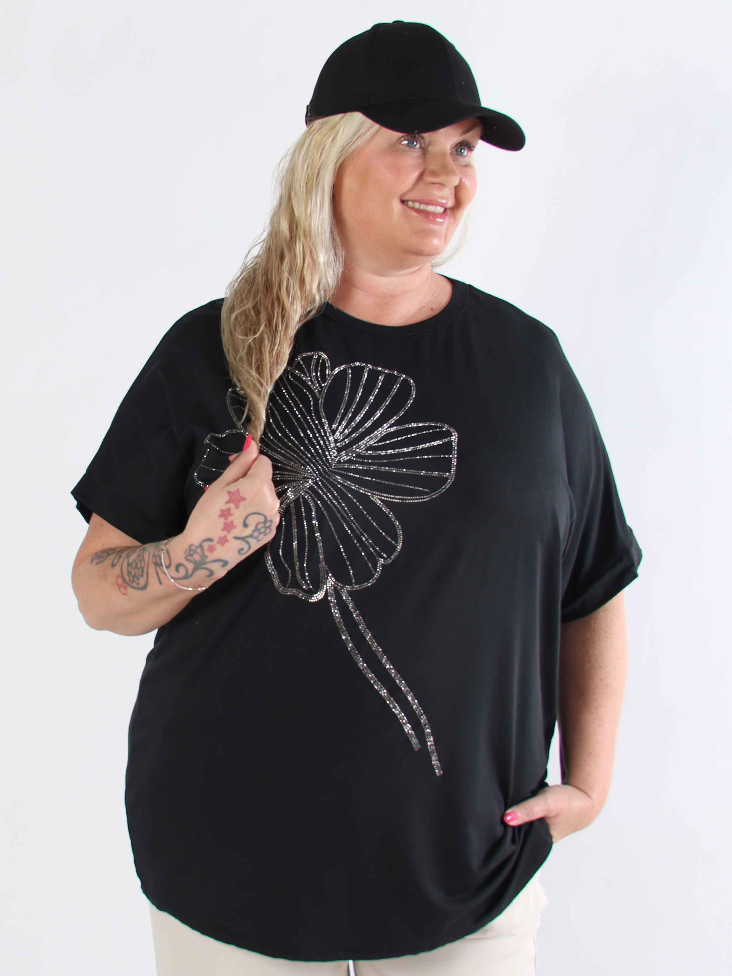 Reece - Blød plus size t-shirt i viskose med similisten