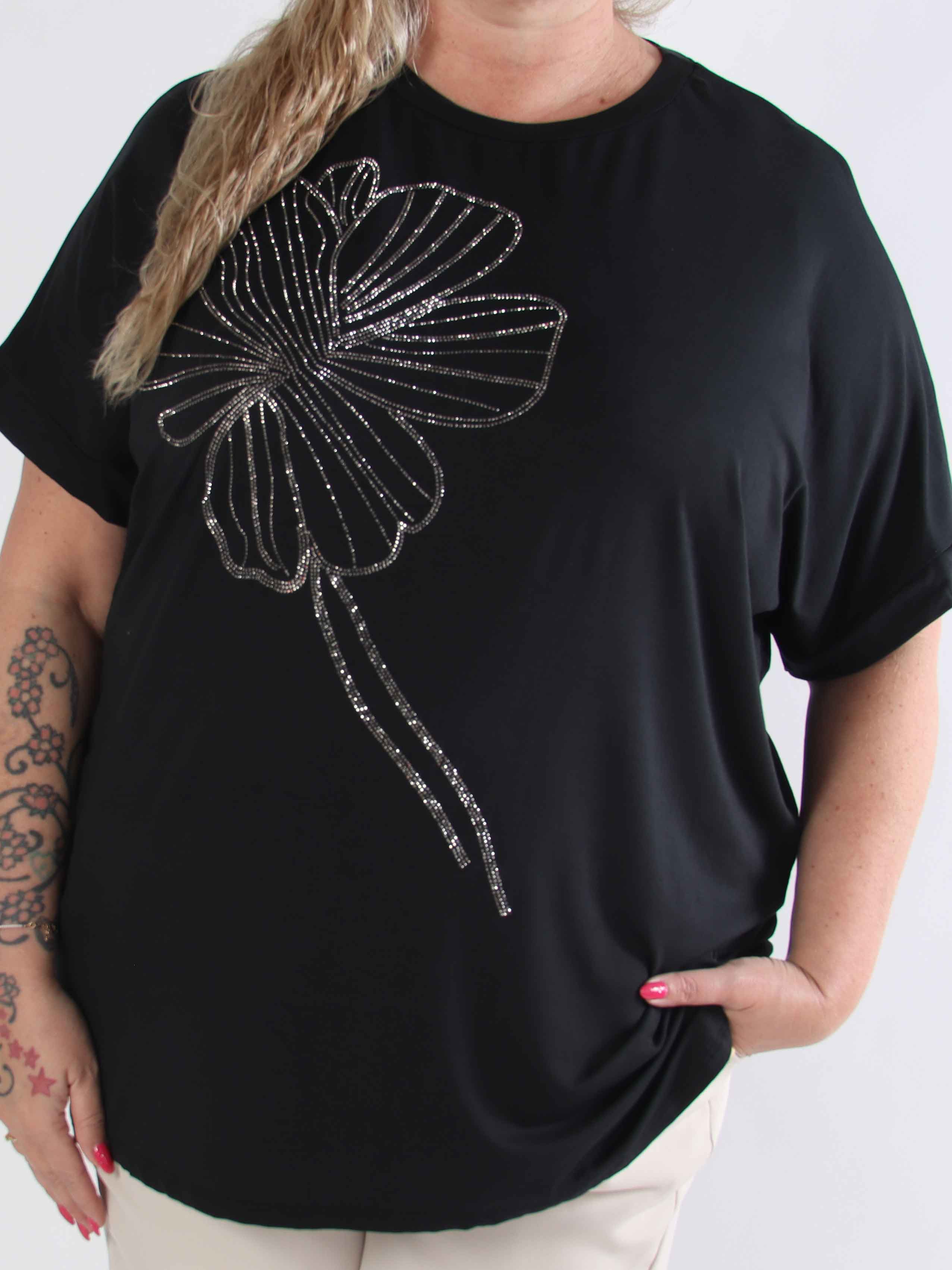 Reece - Blød plus size t-shirt i viskose med similisten