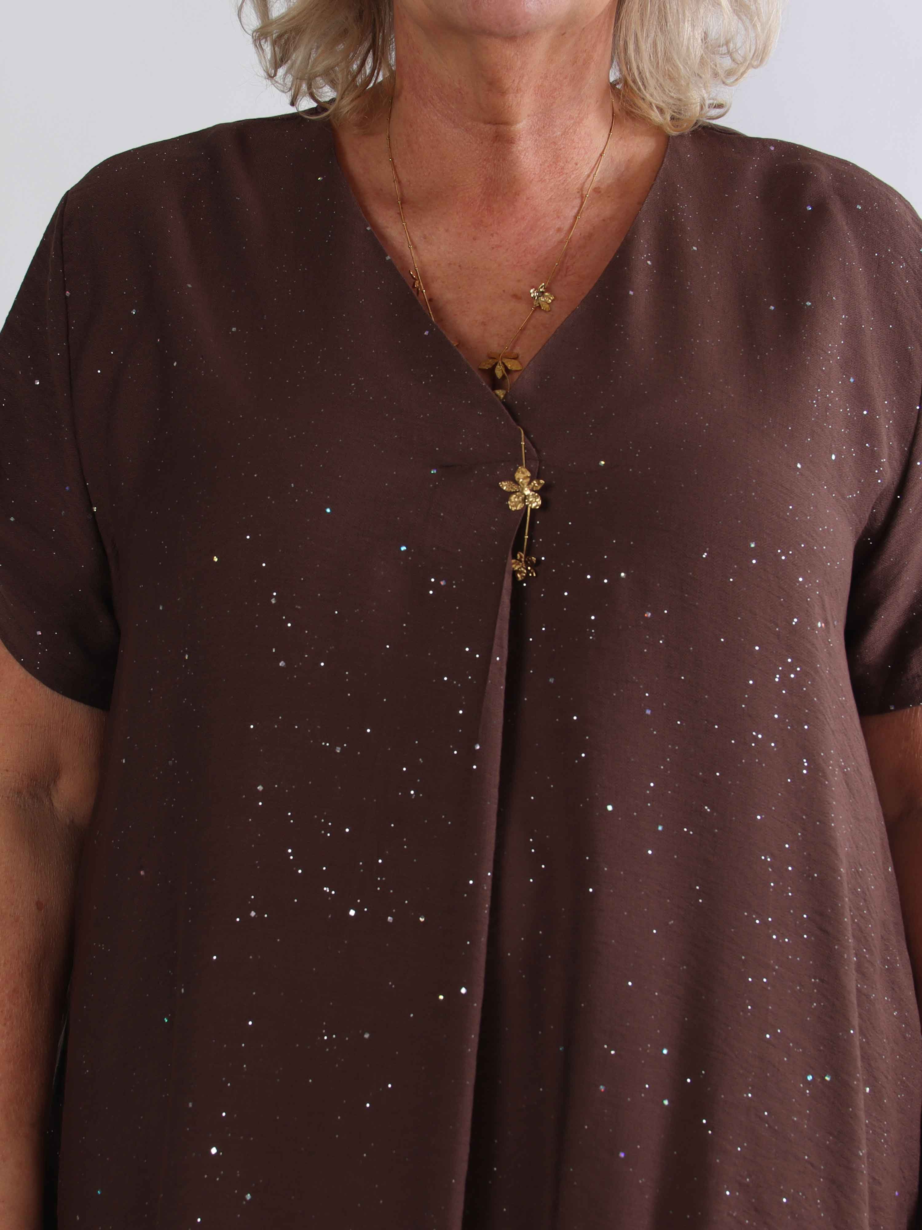 Renee - Sød tunikakjole i viskose dækket med glimmer