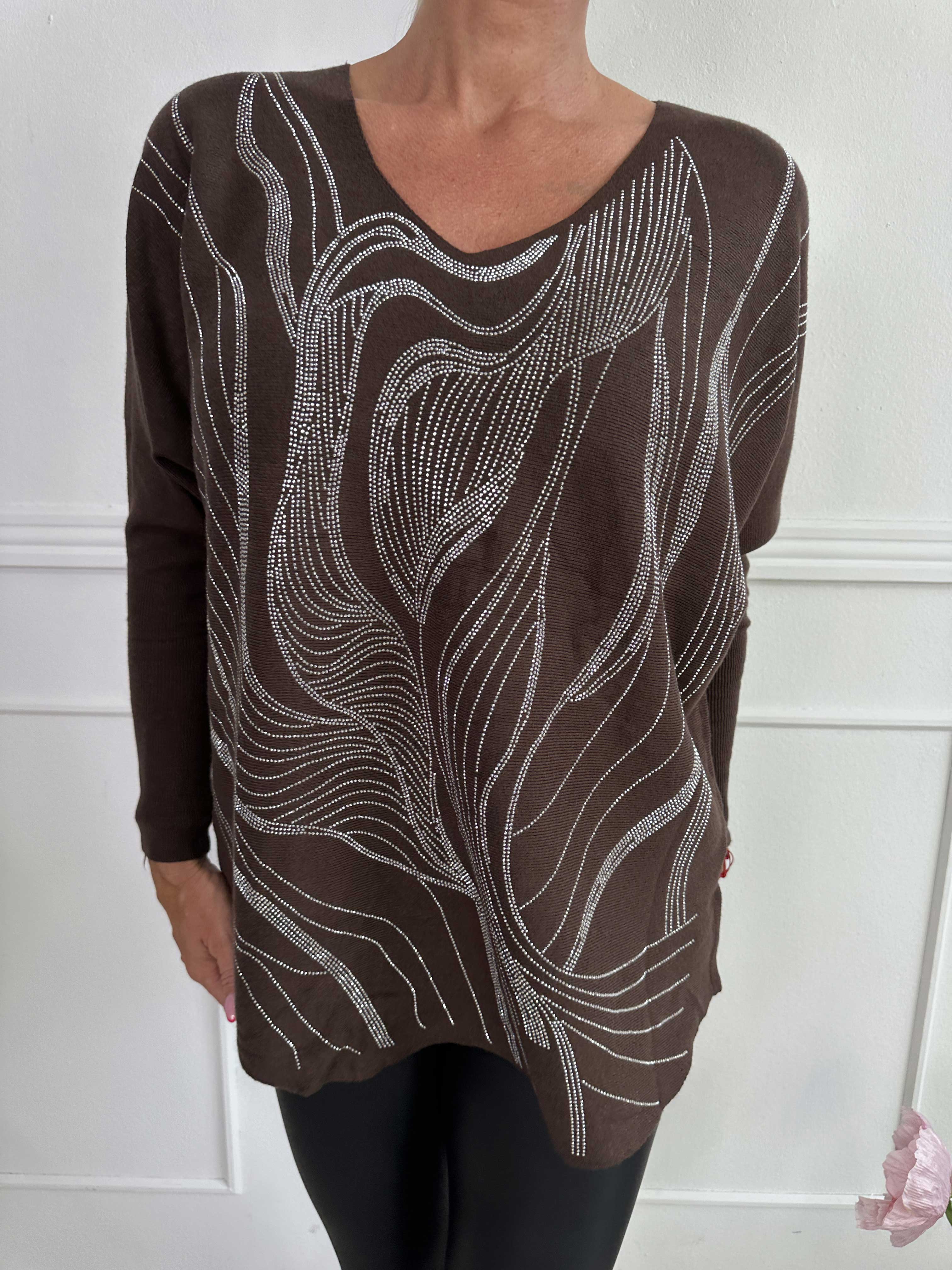 Rin - Blød strikbluse med similisten