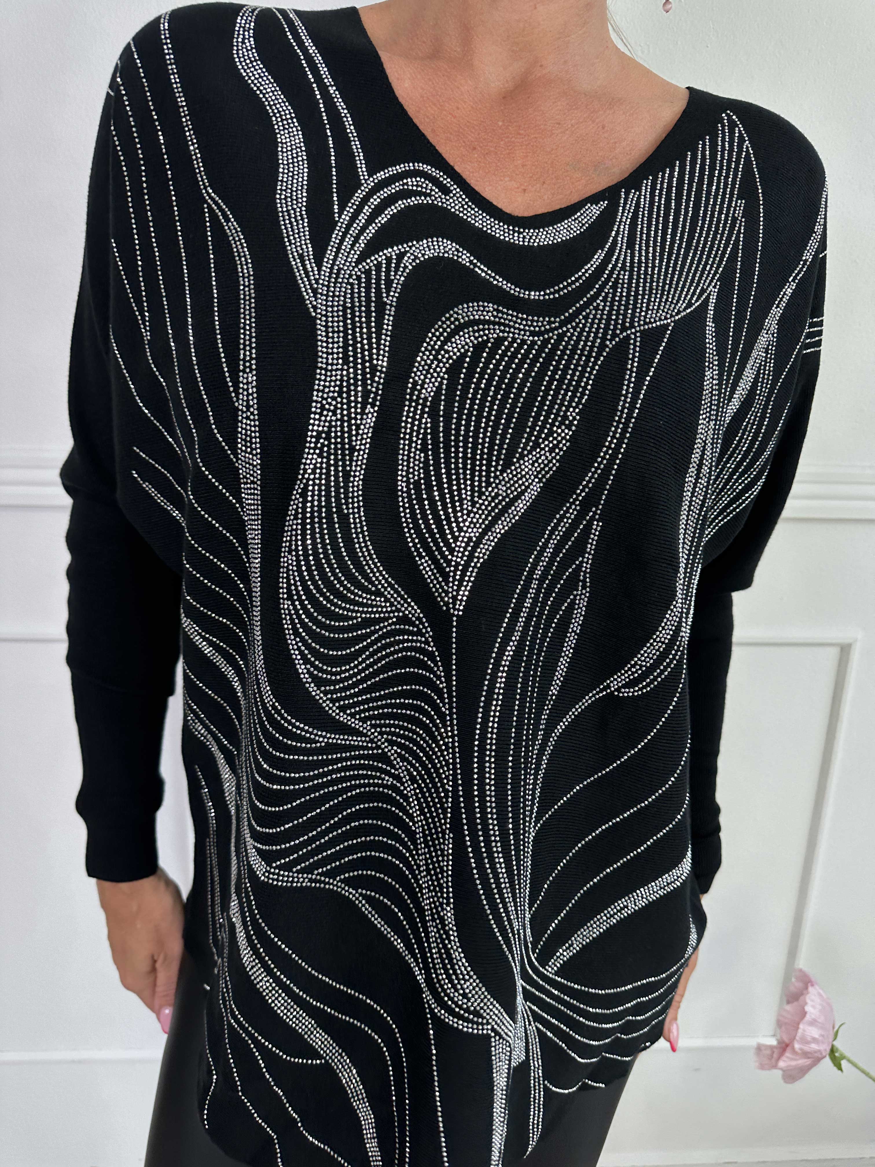 Rin - Blød strikbluse med similisten