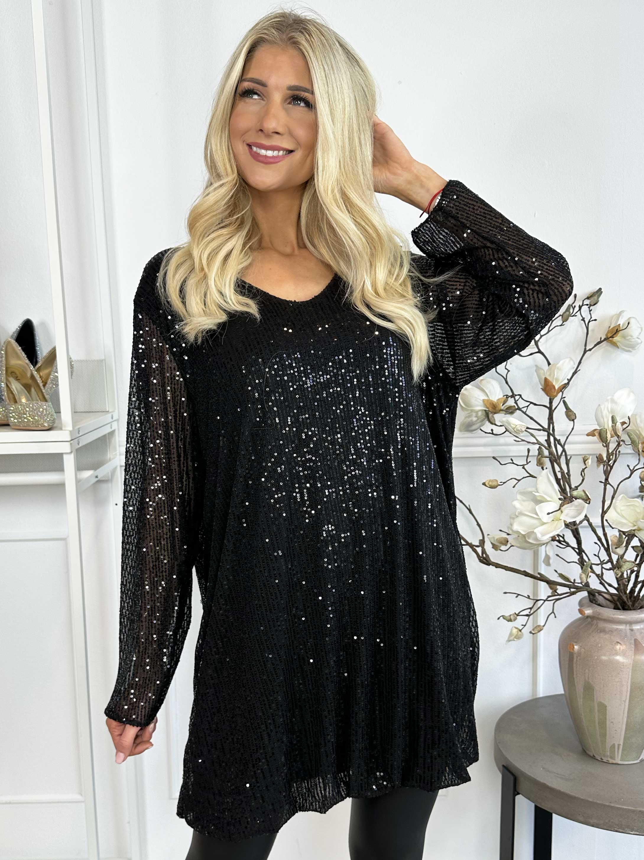 Rizza - Tunikakjole med pailletter