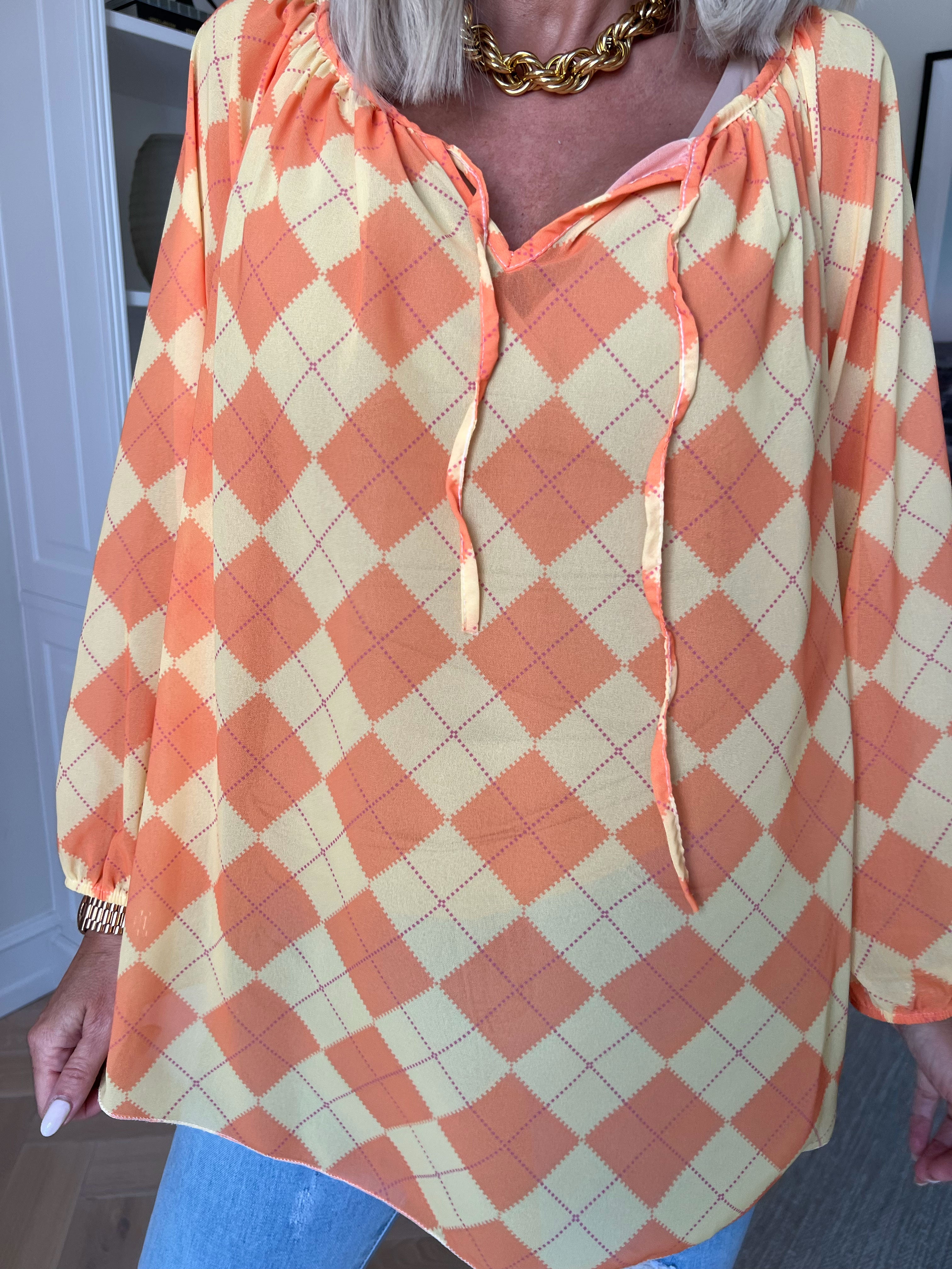 Romana - Fin ternet tunika i chiffon