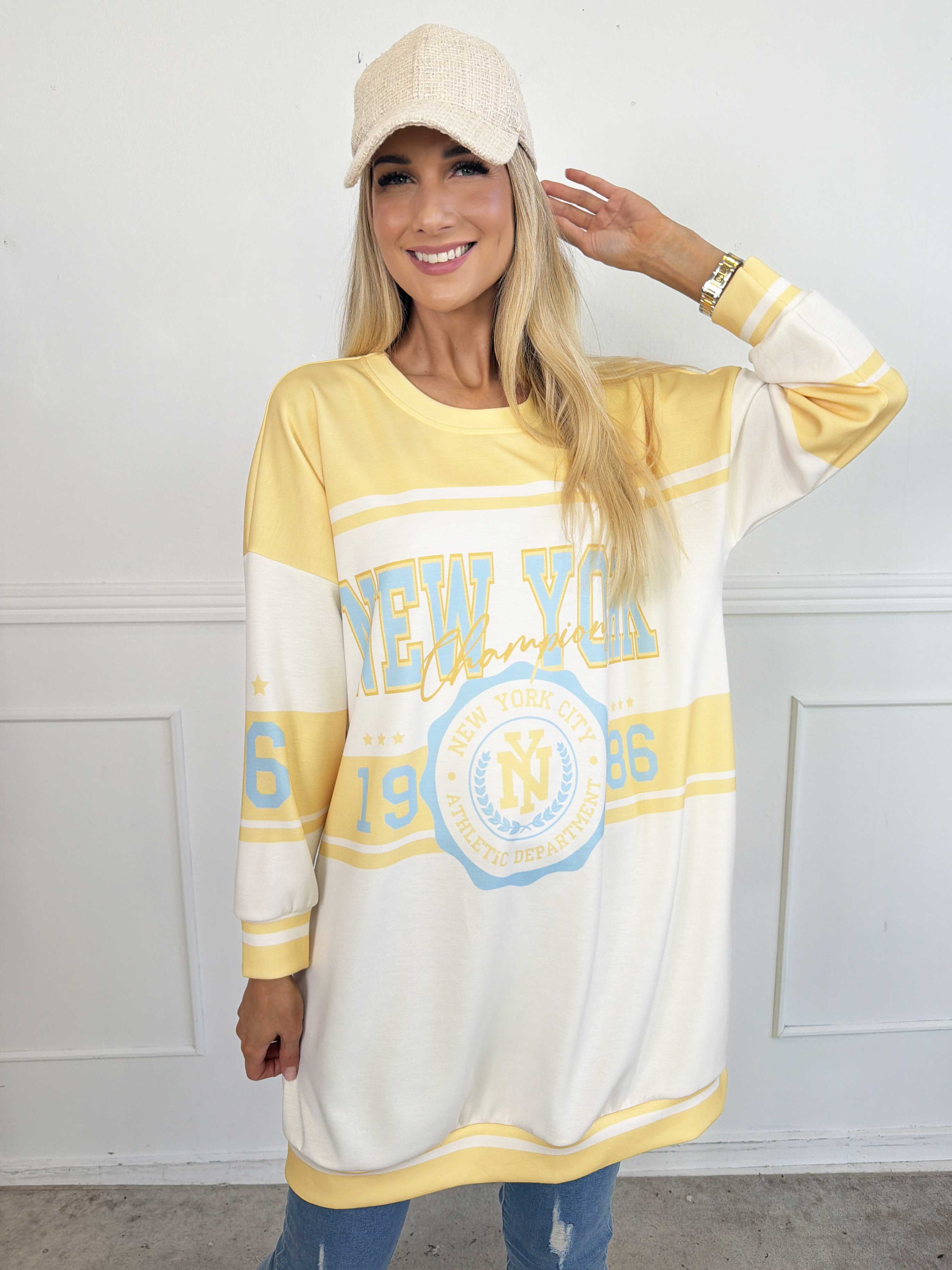 Rosaria - Joggingkjole med New York stående på brystet