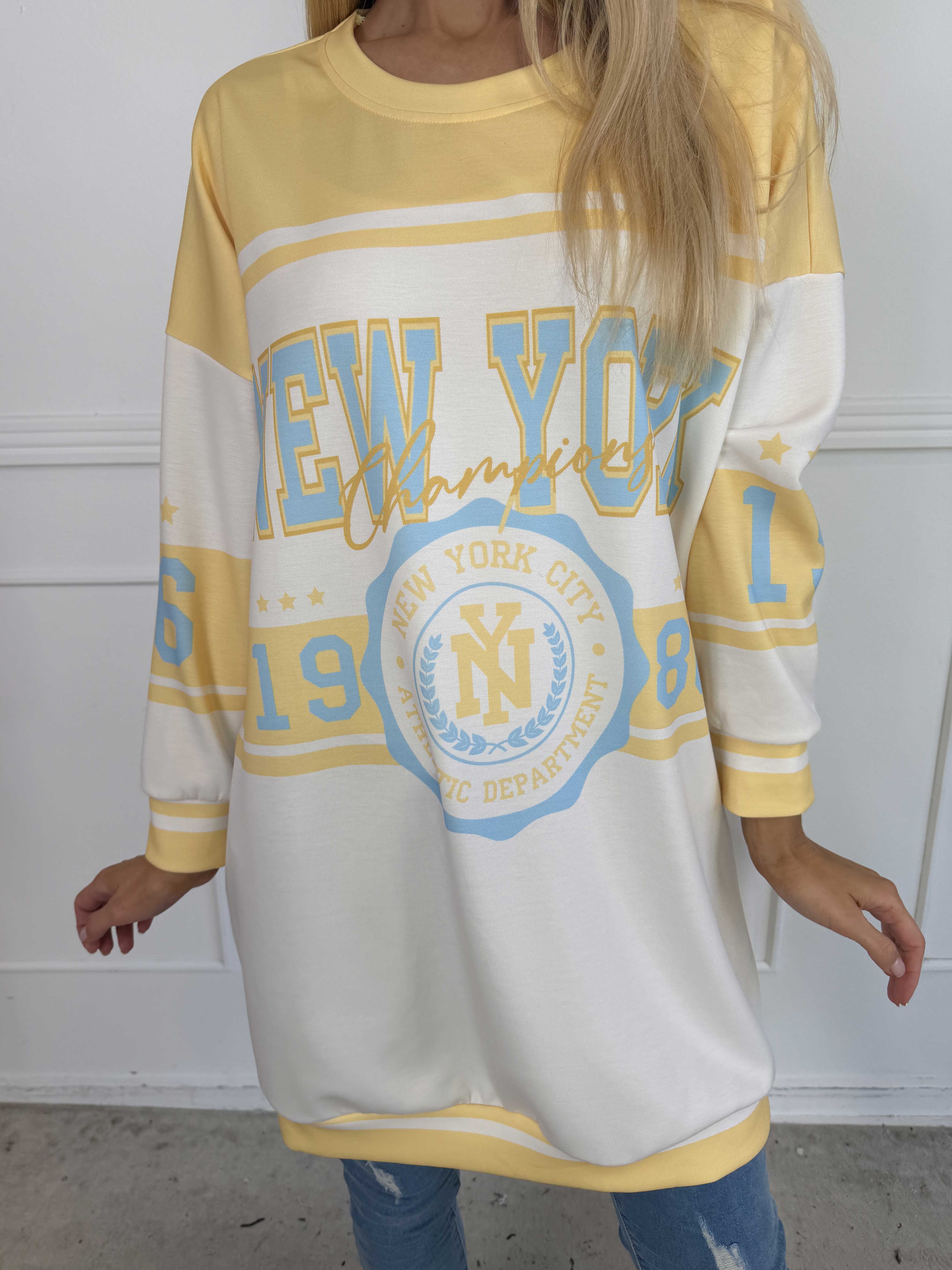 Rosaria - Joggingkjole med New York stående på brystet