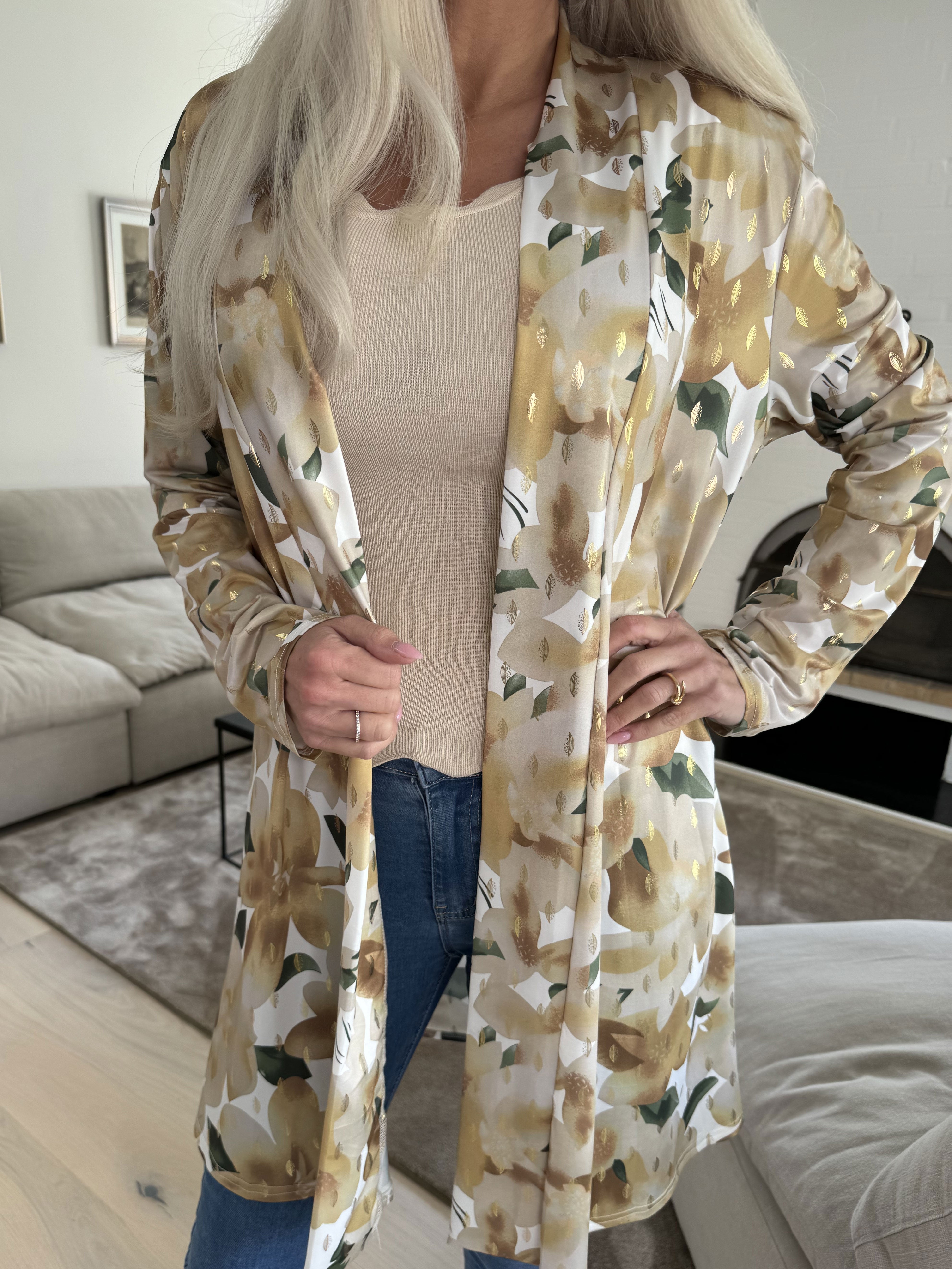 Rosa Sweet Flower - Elastisk cardigan med blomsterprint