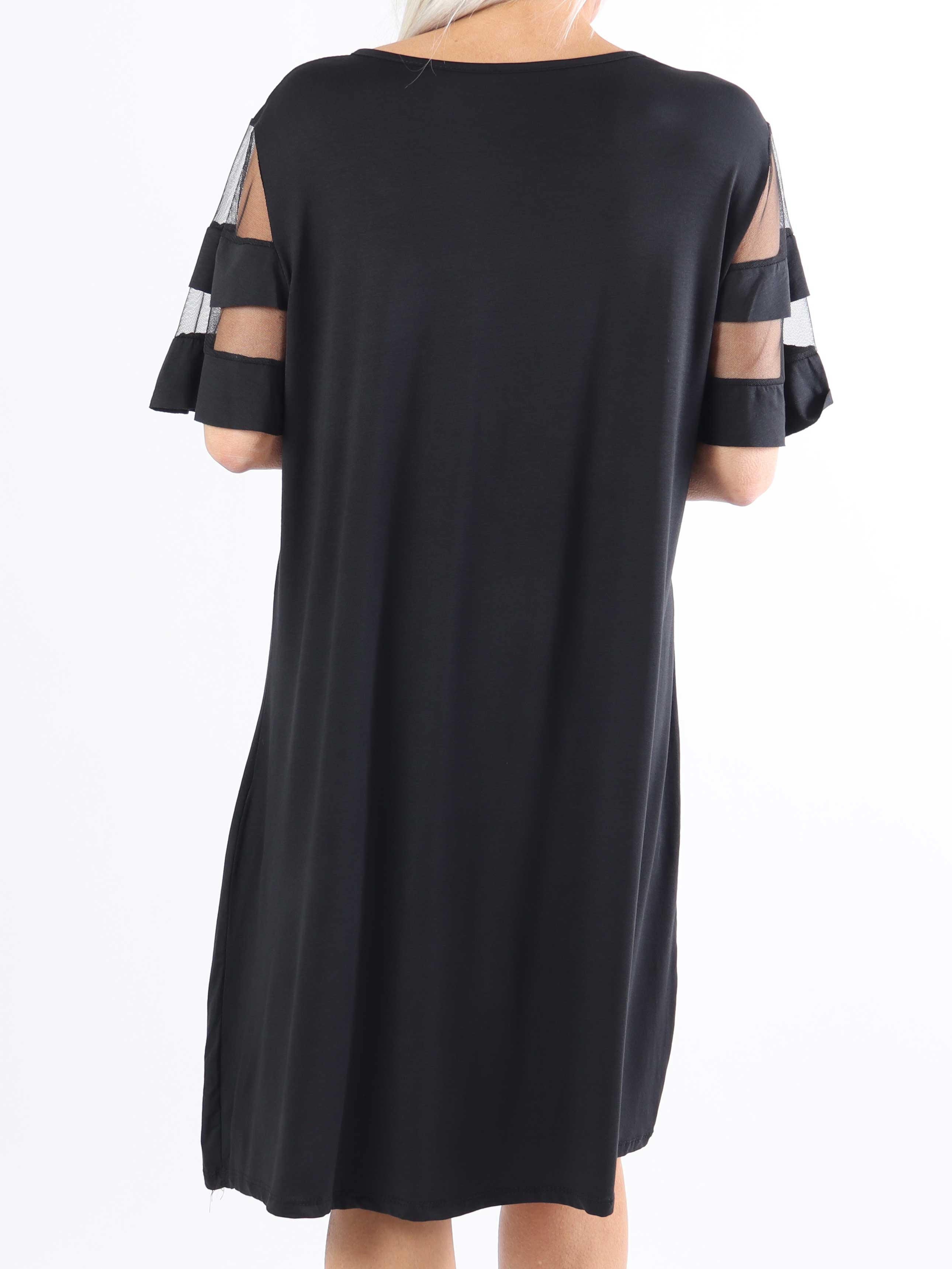 Sakina - T-shirt kjole i plus size med fine ærmer